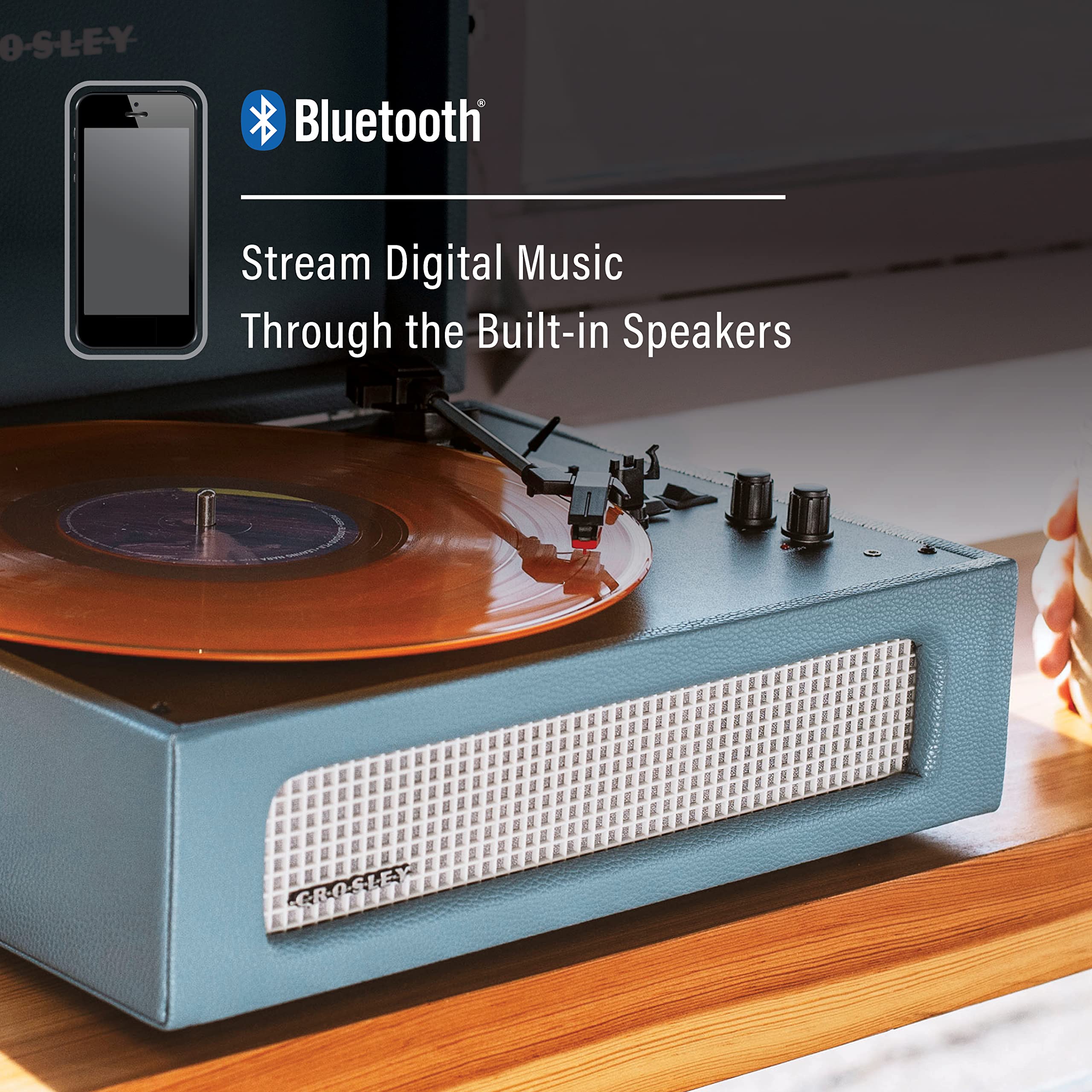Foto 4 | Tocadiscos Portátil De Vinilo Crosley Cr8017b-wb - Venta Internacional.