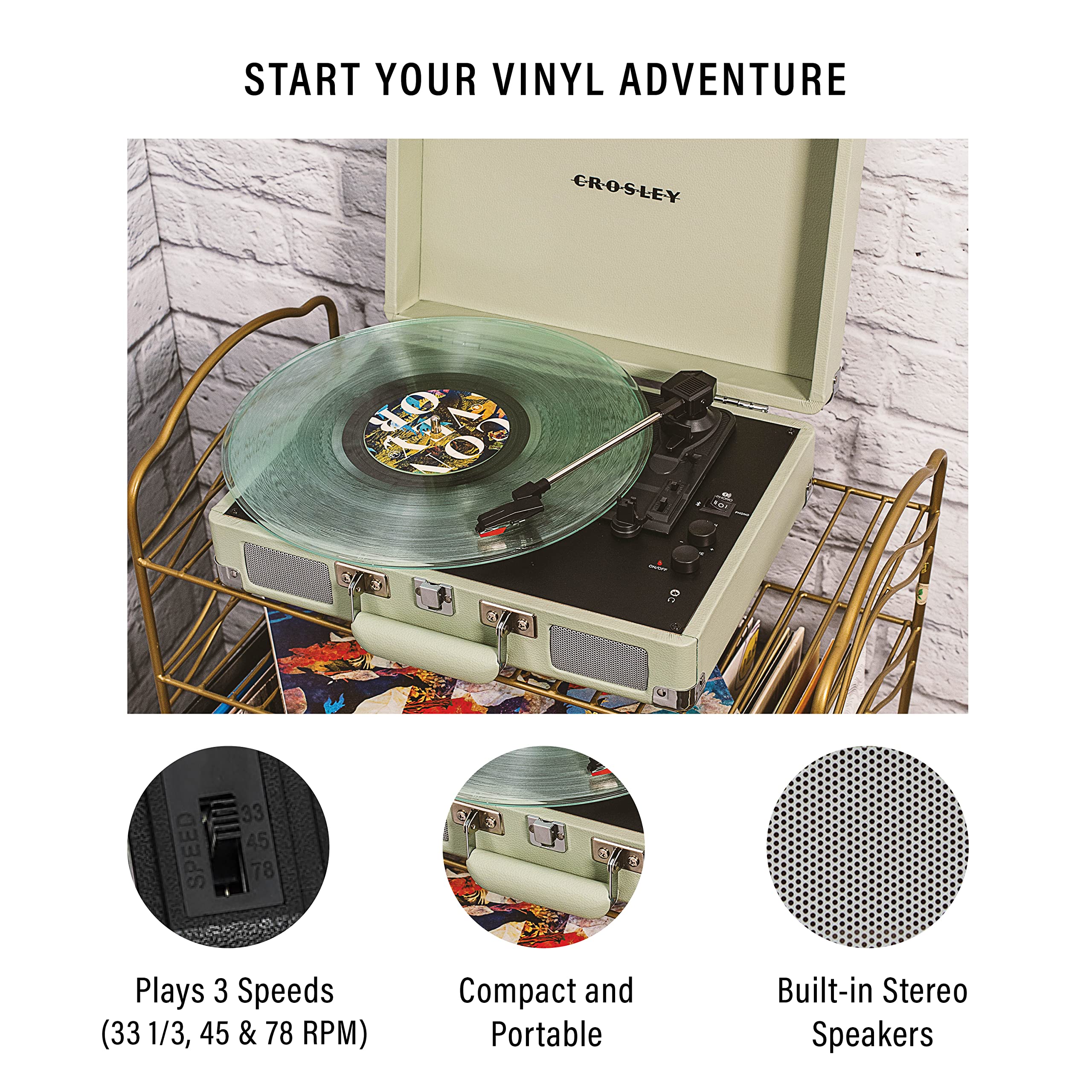 Foto 3 pulgar | Tocadiscos De Vinilo Crosley Cr8005f-mt Cruiser - Venta Internacional.
