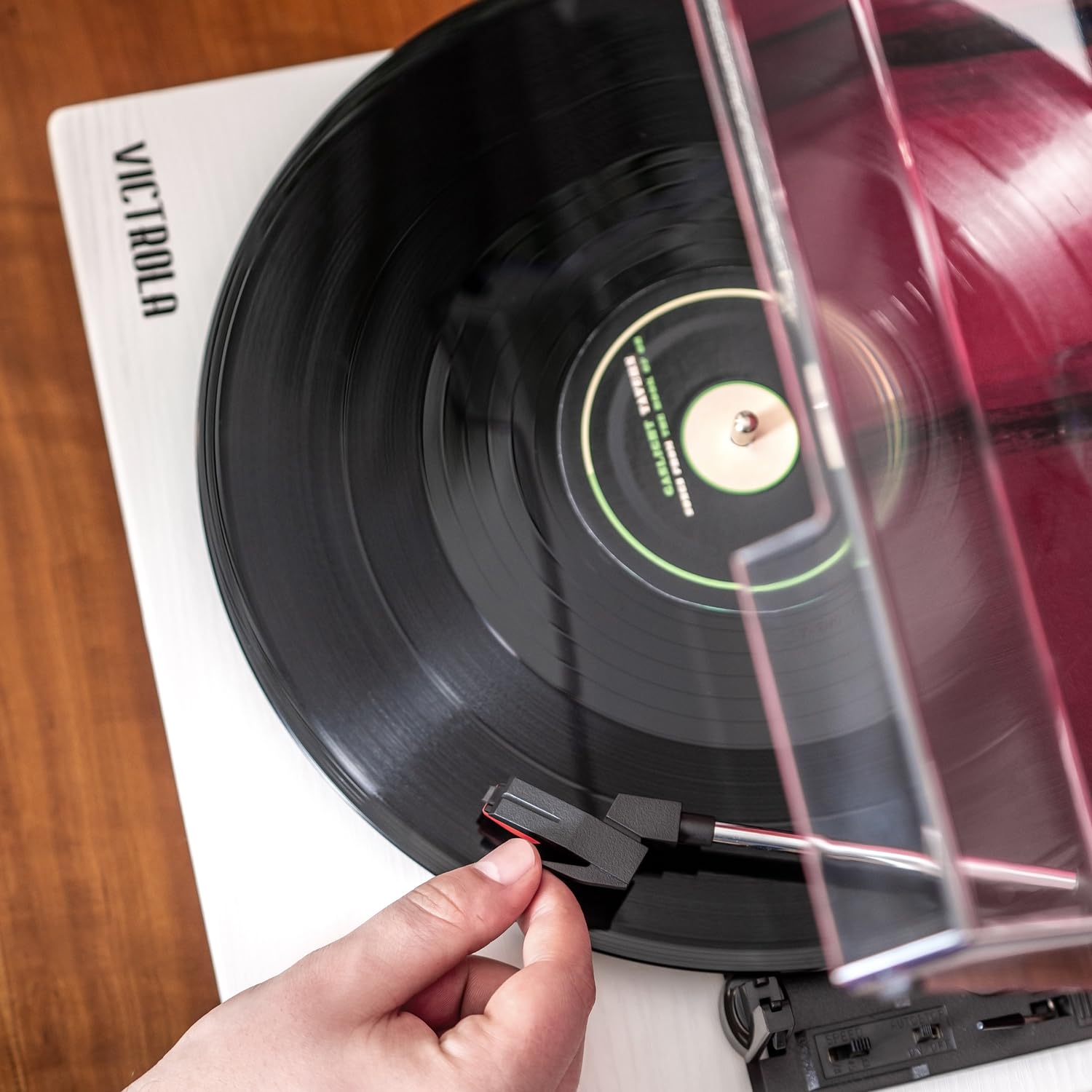 Foto 2 | Tocadiscos De Vinilo Victrola Montauk De 3 Velocidades Con Bluetooth, Color Blanco - Venta Internacional.