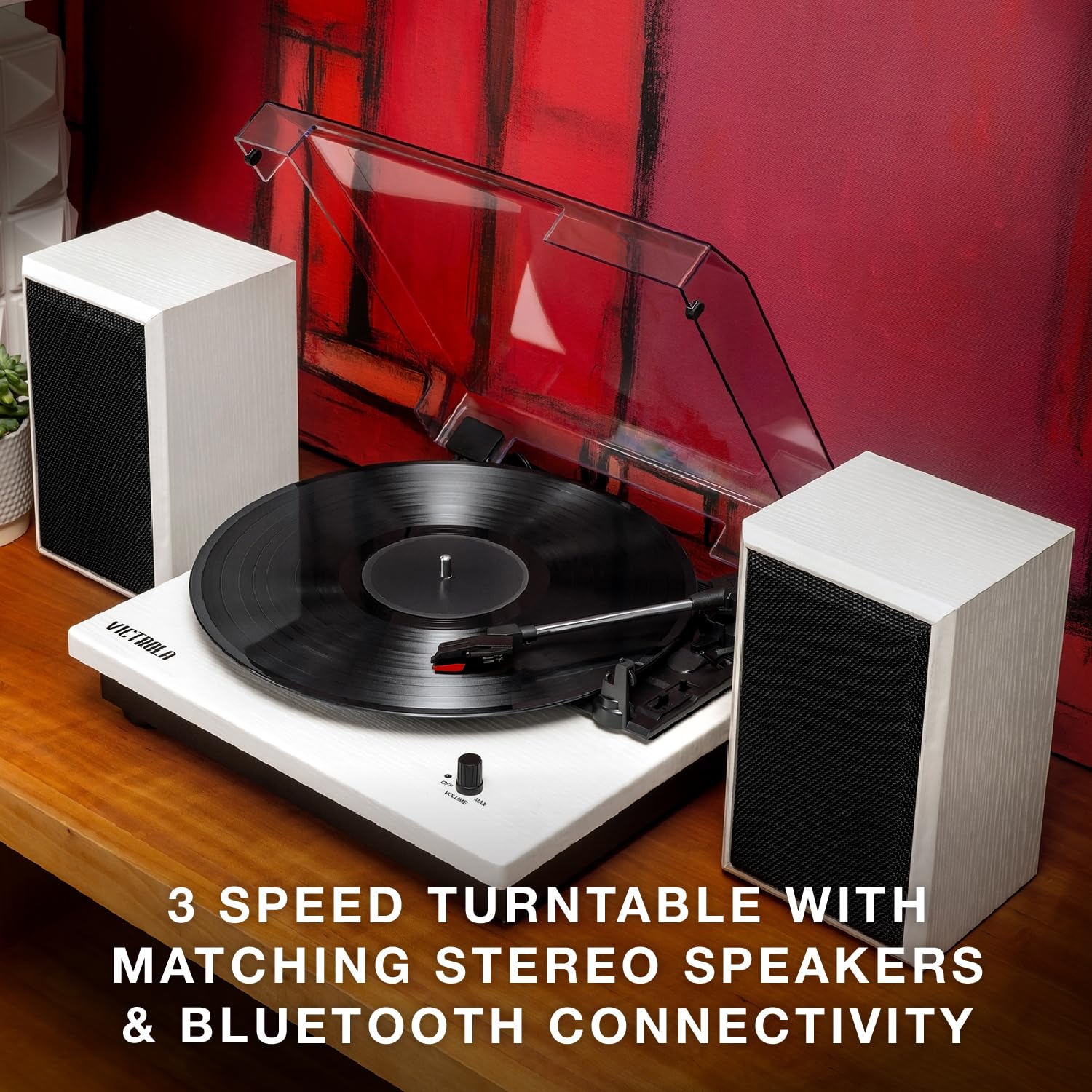 Foto 4 pulgar | Tocadiscos De Vinilo Victrola Montauk De 3 Velocidades Con Bluetooth, Color Blanco - Venta Internacional.