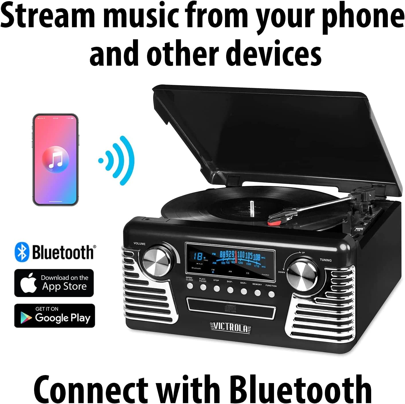 Foto 3 pulgar | Tocadiscos Bluetooth Victrola 50's Retro Red - Venta Internacional.