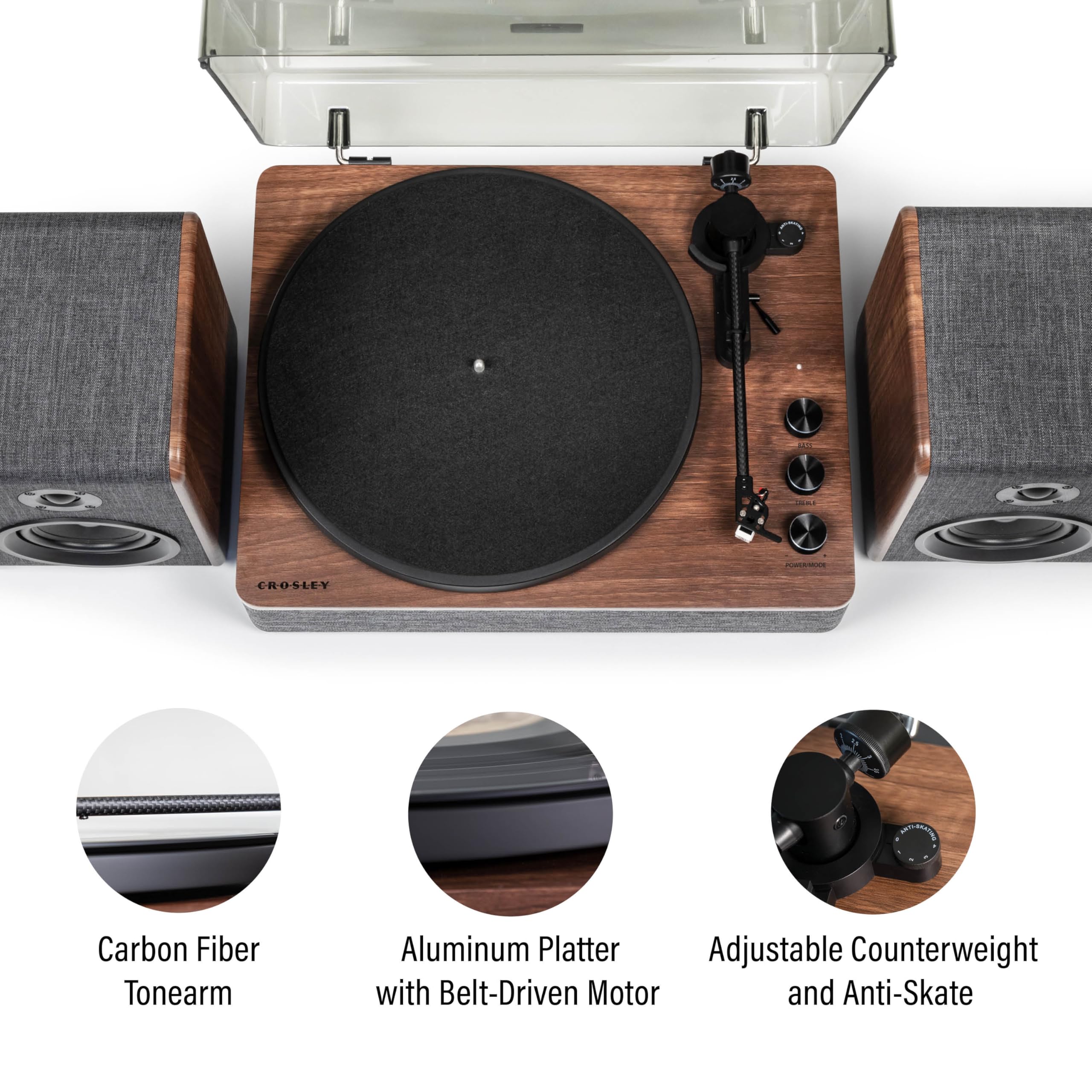 Foto 3 pulgar | Tocadiscos Crosley Cr7501a-cl Nocturne Bluetooth - Venta Internacional.