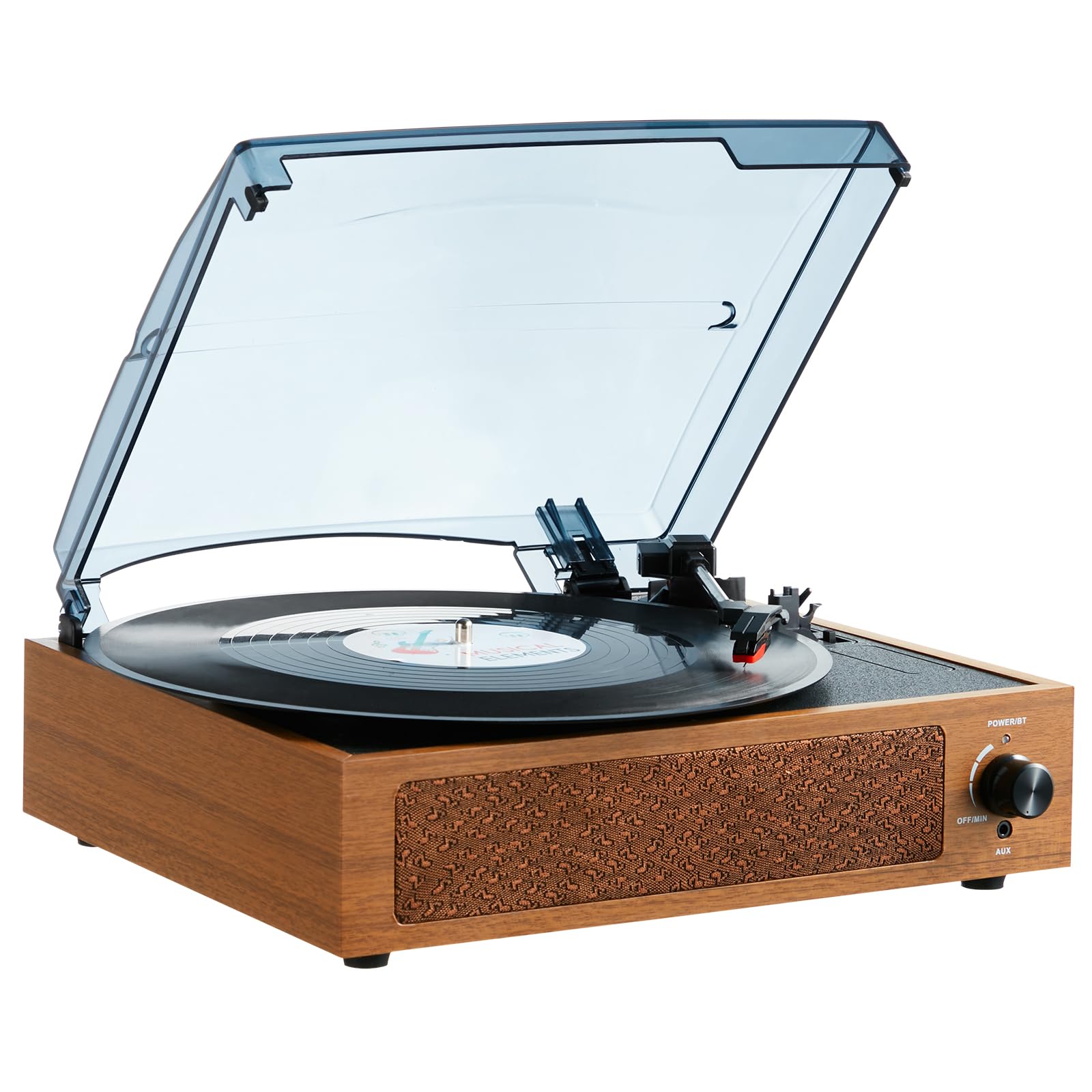 Foto 2 pulgar | Tocadiscos De Vinilo Vevor Con Altavoz De 3 W, Bluetooth De 3 Velocidades - Venta Internacional.