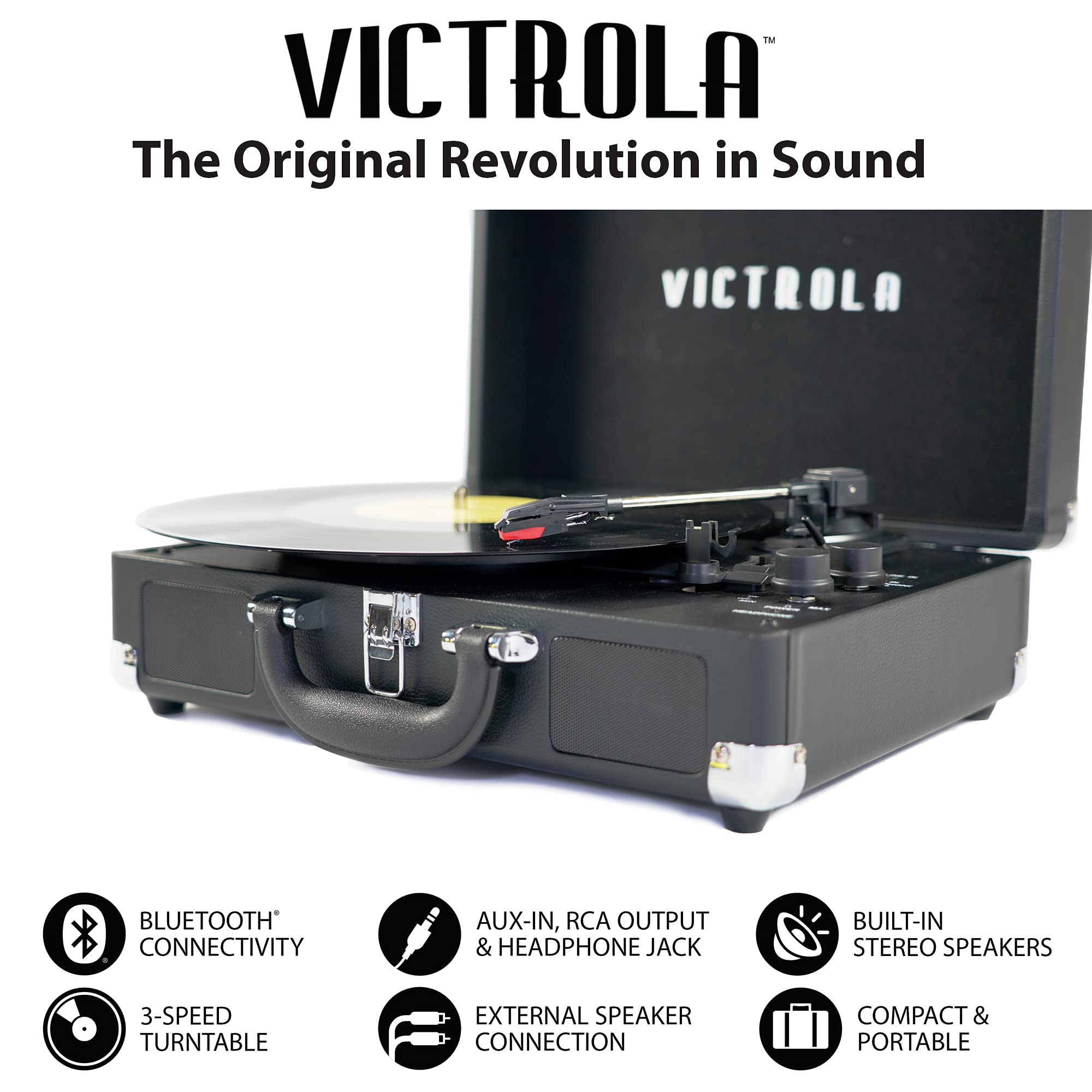 Foto 5 pulgar | Tocadiscos Victrola Vintage De 3 Velocidades Bluetooth Lavender - Venta Internacional.