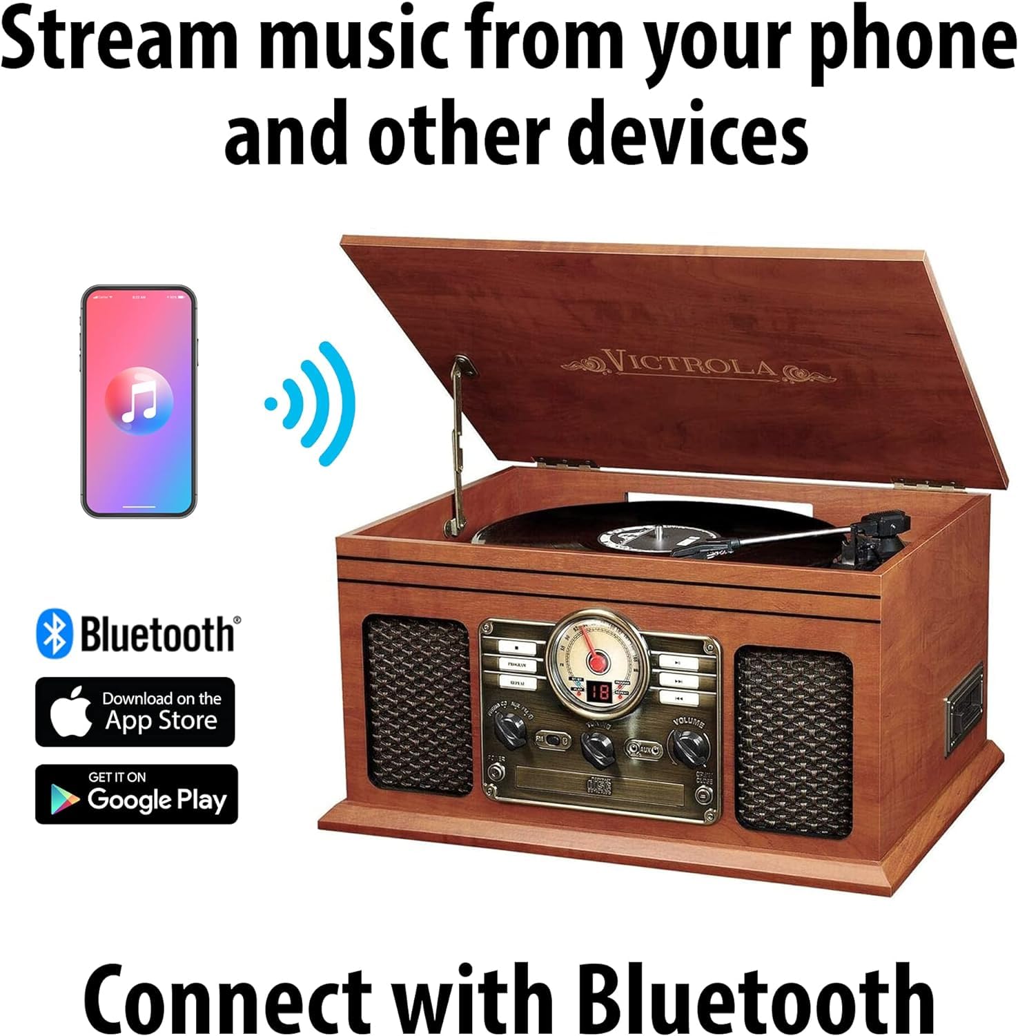 Foto 3 pulgar | Tocadiscos Victrola Nostalgic 6 En 1 Bluetooth Caoba - Venta Internacional.