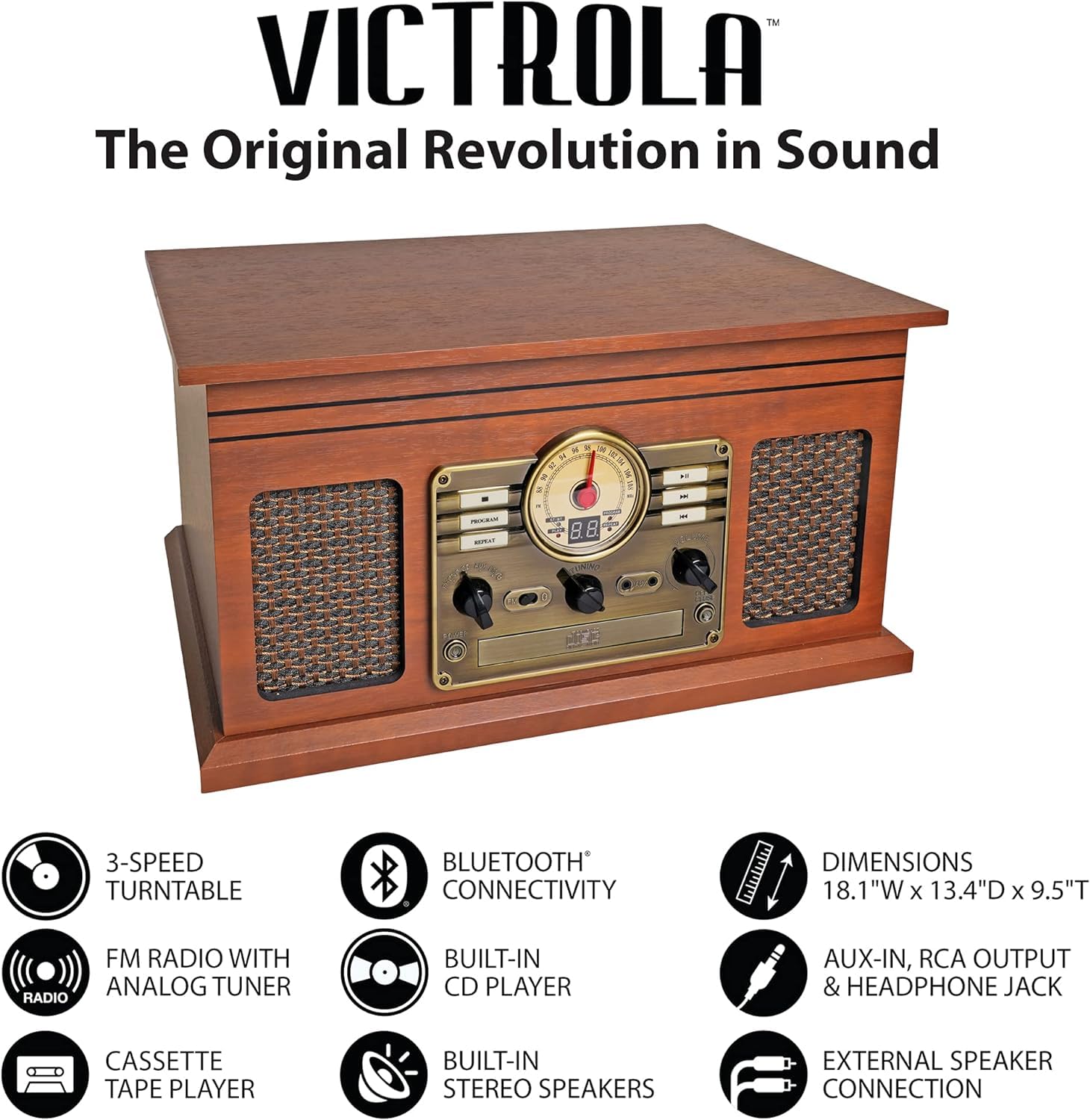 Foto 4 pulgar | Tocadiscos Victrola Nostalgic 6 En 1 Bluetooth Caoba - Venta Internacional.