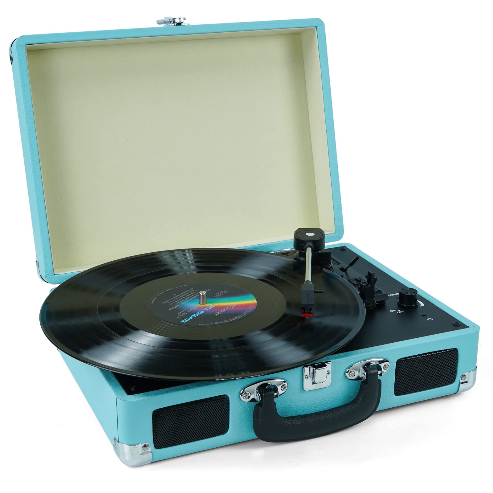 Foto 2 pulgar | Maleta Kedok Para Reproductor De Discos De Vinilo De 3 Velocidades Con Altavoces, Color Azul - Venta Internacional.
