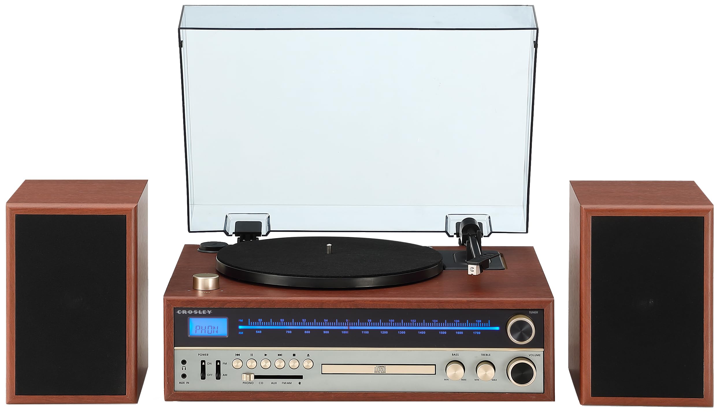 Foto 2 pulgar | Tocadiscos Crosley 1975t Con Bluetooth, Cd, Am/fm Walnut - Venta Internacional.