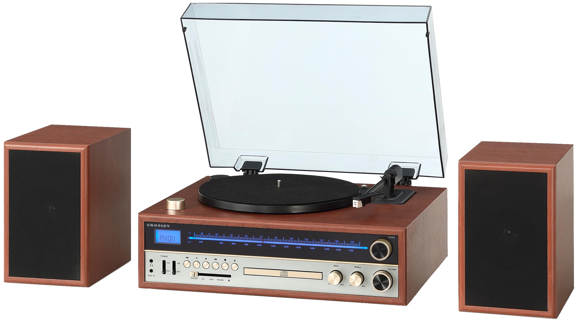 Foto 8 pulgar | Tocadiscos Crosley 1975t Con Bluetooth, Cd, Am/fm Walnut - Venta Internacional.