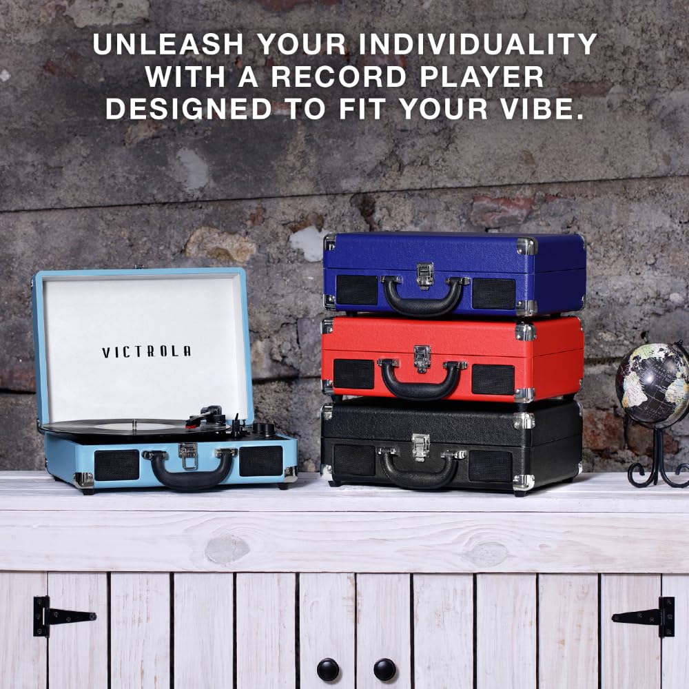 Foto 4 | Tocadiscos Victrola Journey Con Mapa Retro Portátil Bluetooth - Venta Internacional.