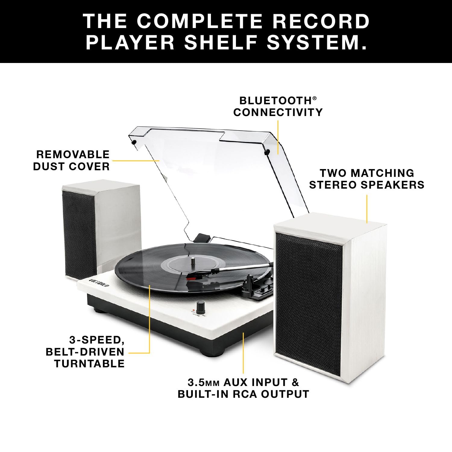 Foto 3 pulgar | Tocadiscos De Vinilo Victrola Montauk Con Bluetooth De 3 Velocidades - Venta Internacional.