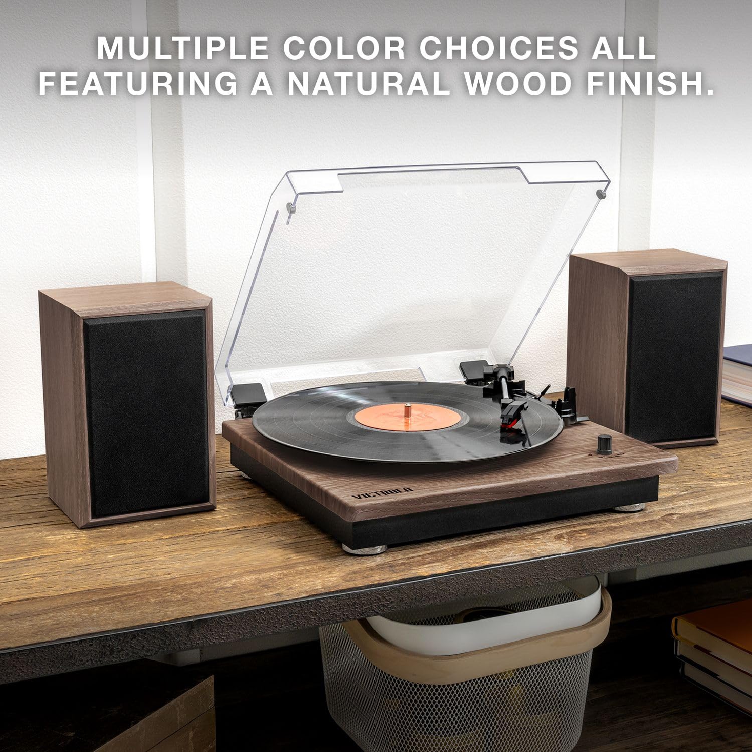 Foto 6 | Tocadiscos De Vinilo Victrola Montauk Con Bluetooth De 3 Velocidades - Venta Internacional.
