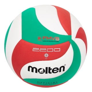 Foto 6 | Balón de Vóleibol Molten V5m2200 Soft Tricolor No.5