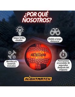 Foto 1 | Balón de Voleibol Nightmatch Con Luz Led Premium 5 con bomba