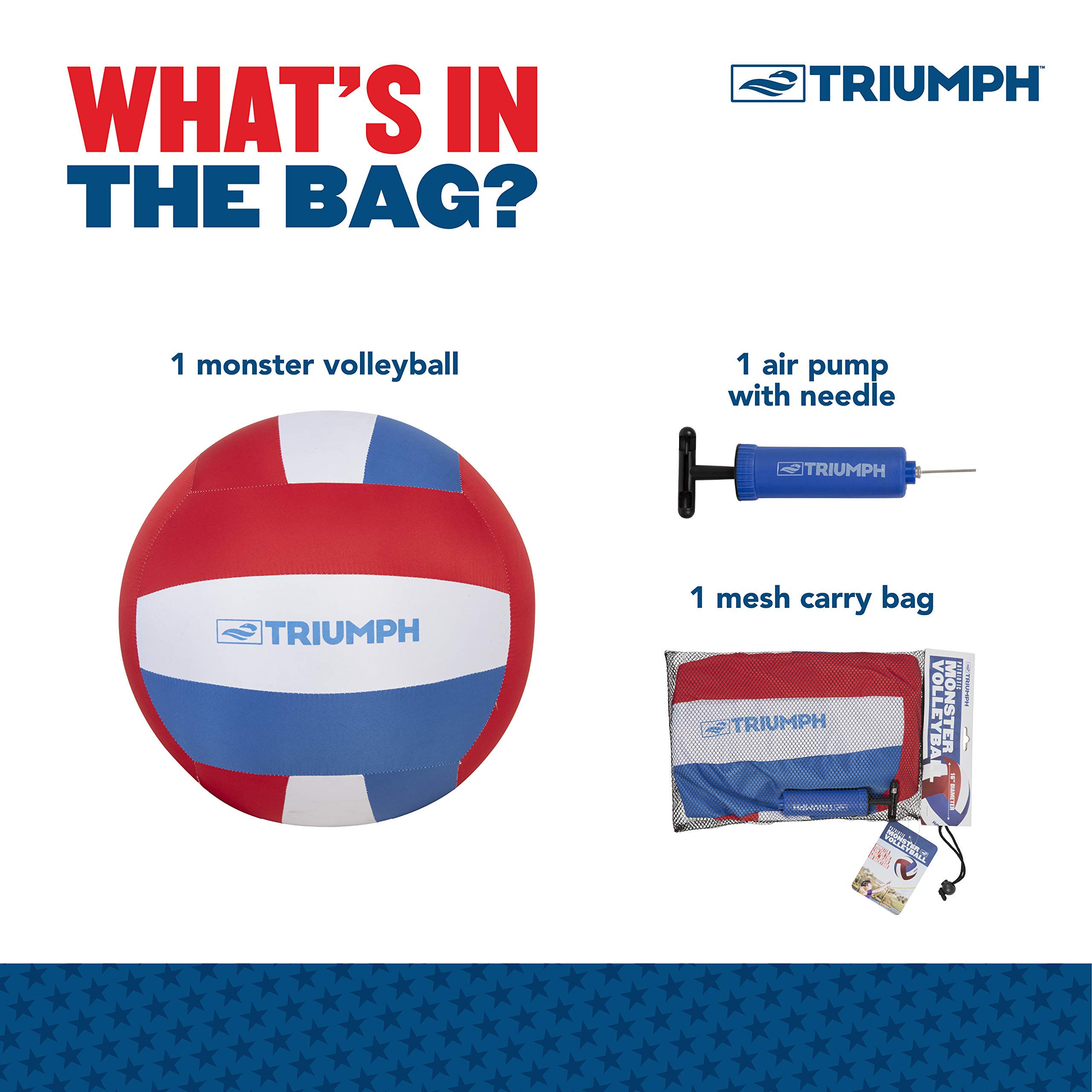 Foto 7 pulgar | Volleyball Triumph Sports Patriotic Monster Resistente Al Agua - Venta Internacional.