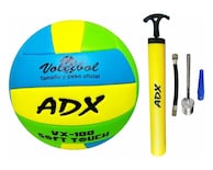 Balón Voleibol Adx Playa Cosido A Maquina Verde+ Bomba De Aire