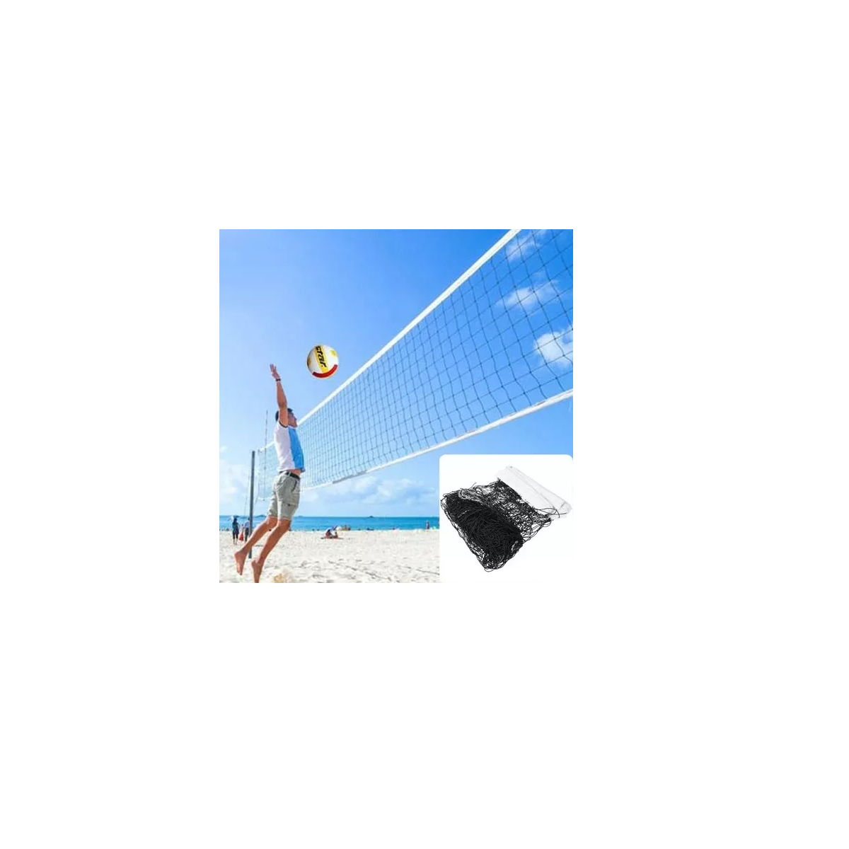 Foto 4 pulgar | Red Voleibol Embreada Reforzada Para Voley  Eo Safe Imports Esi-15849 Negro