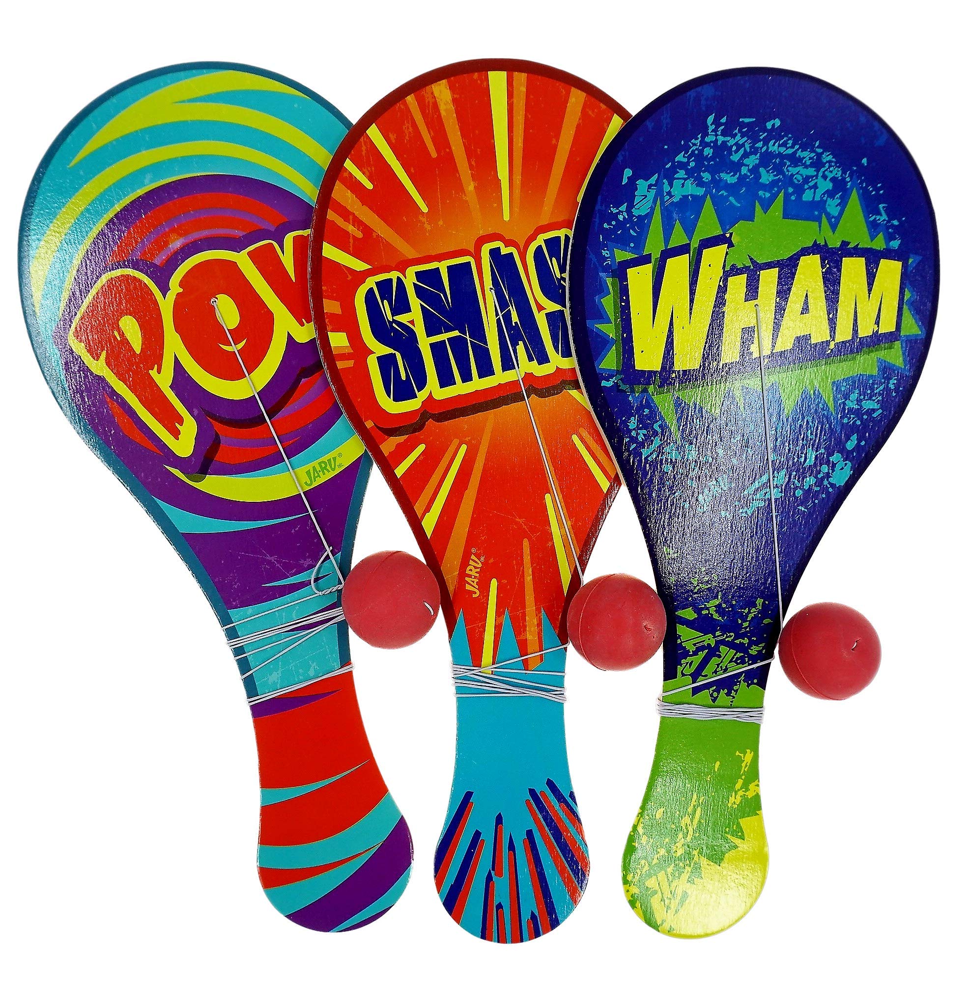 Foto 2 pulgar | Paddle Ball Ja-ru Pelota De Madera Con Cuerda (paquete De 3) - Venta Internacional.
