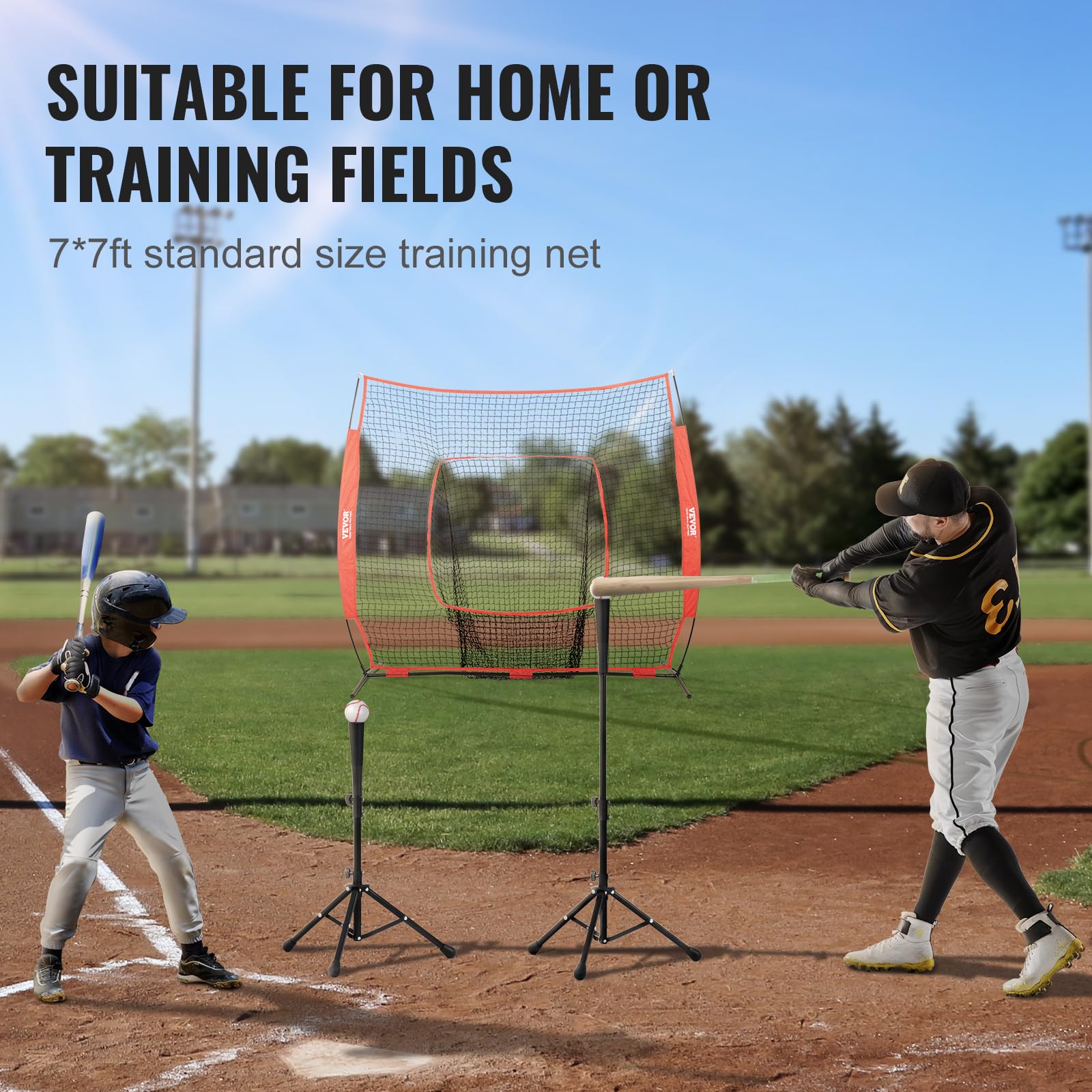 Foto 7 pulgar | Red De Entrenamiento De Béisbol Y Sóftbol Vevor De 2,1 X 2,1 M Con Bolsa De Transporte - Venta Internacional.