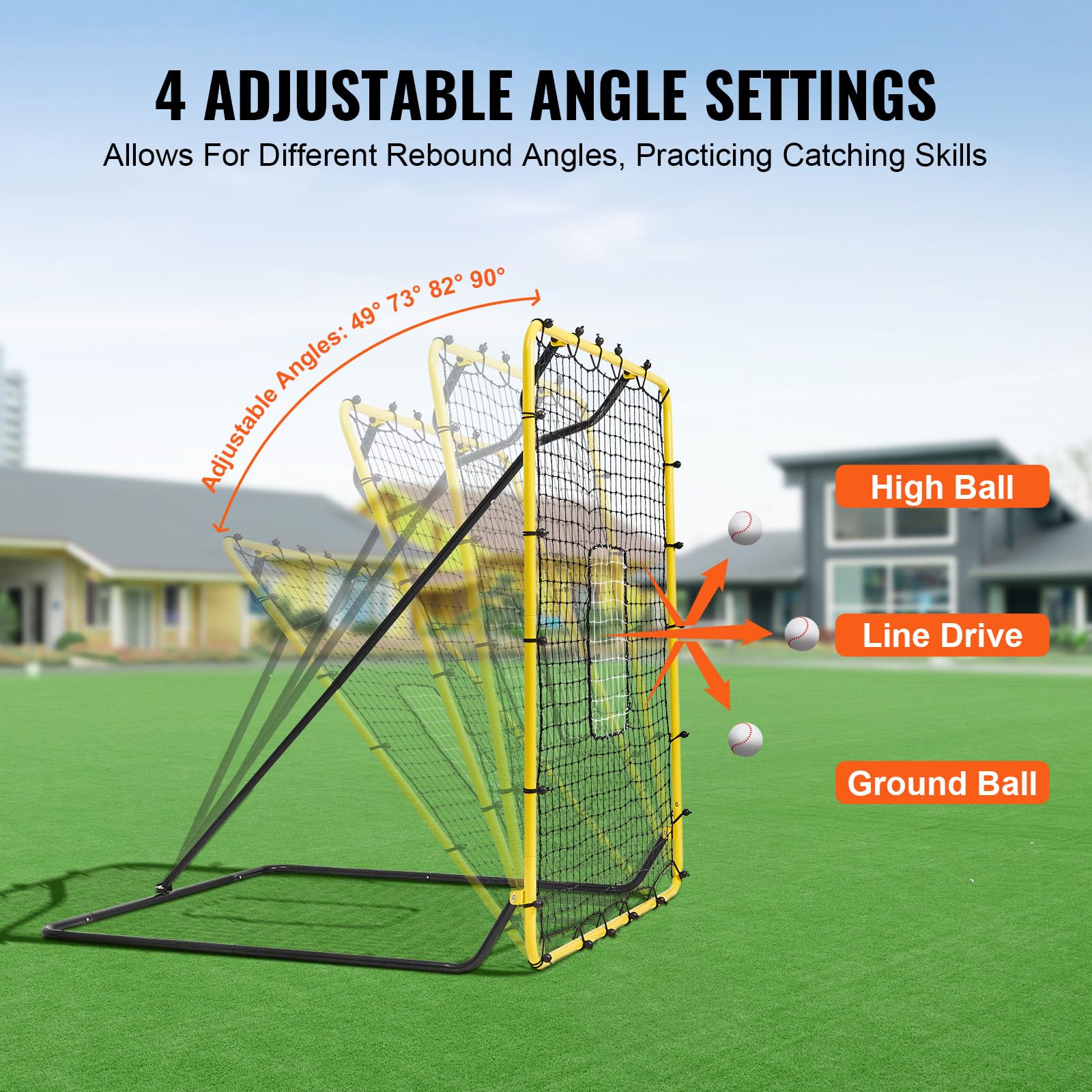 Foto 4 pulgar | Red Rebounder De Béisbol Y Sóftbol Vevor Pitchback 1,2x1,4 M - Venta Internacional.