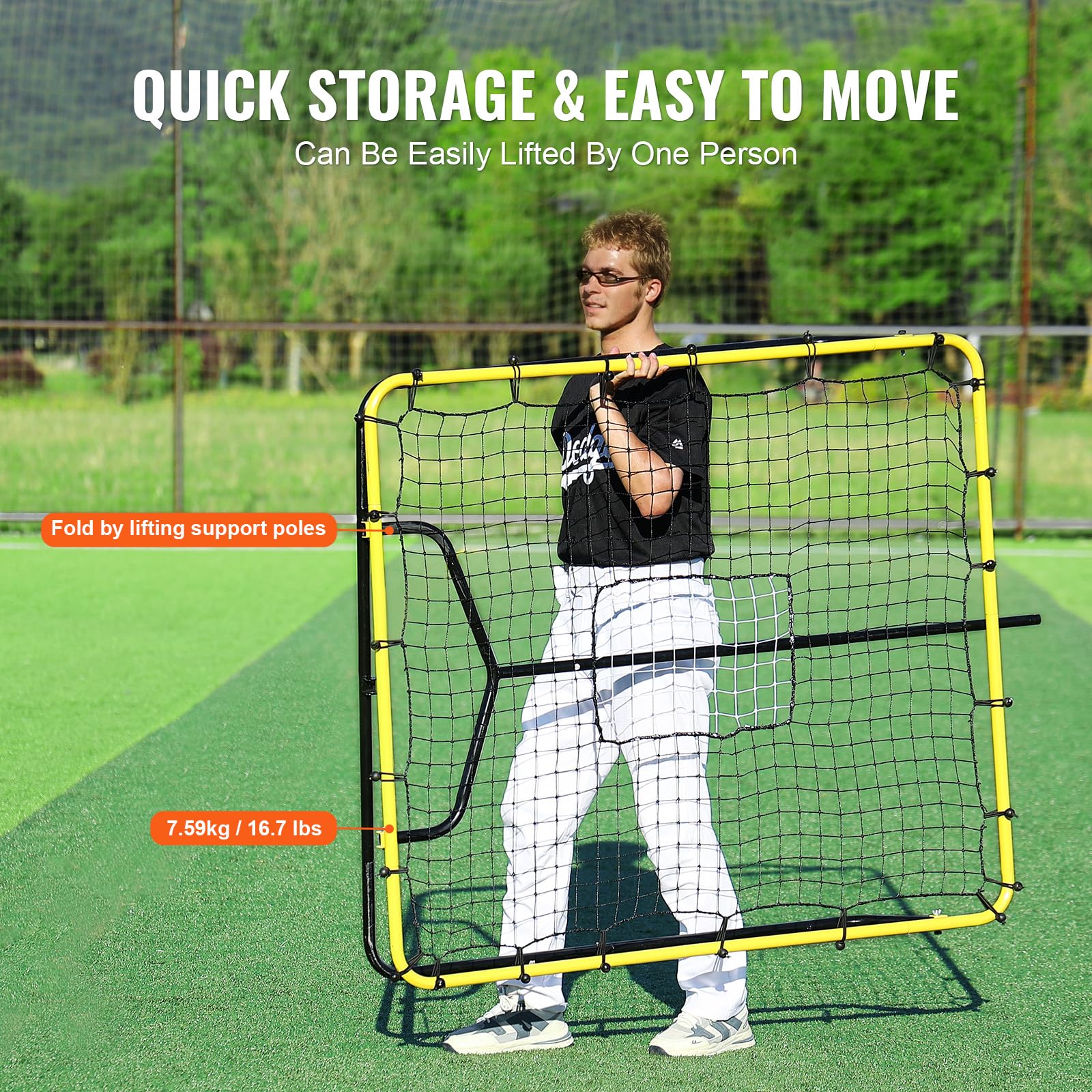 Foto 7 pulgar | Red Rebounder De Béisbol Y Sóftbol Vevor Pitchback 1,2x1,4 M - Venta Internacional.