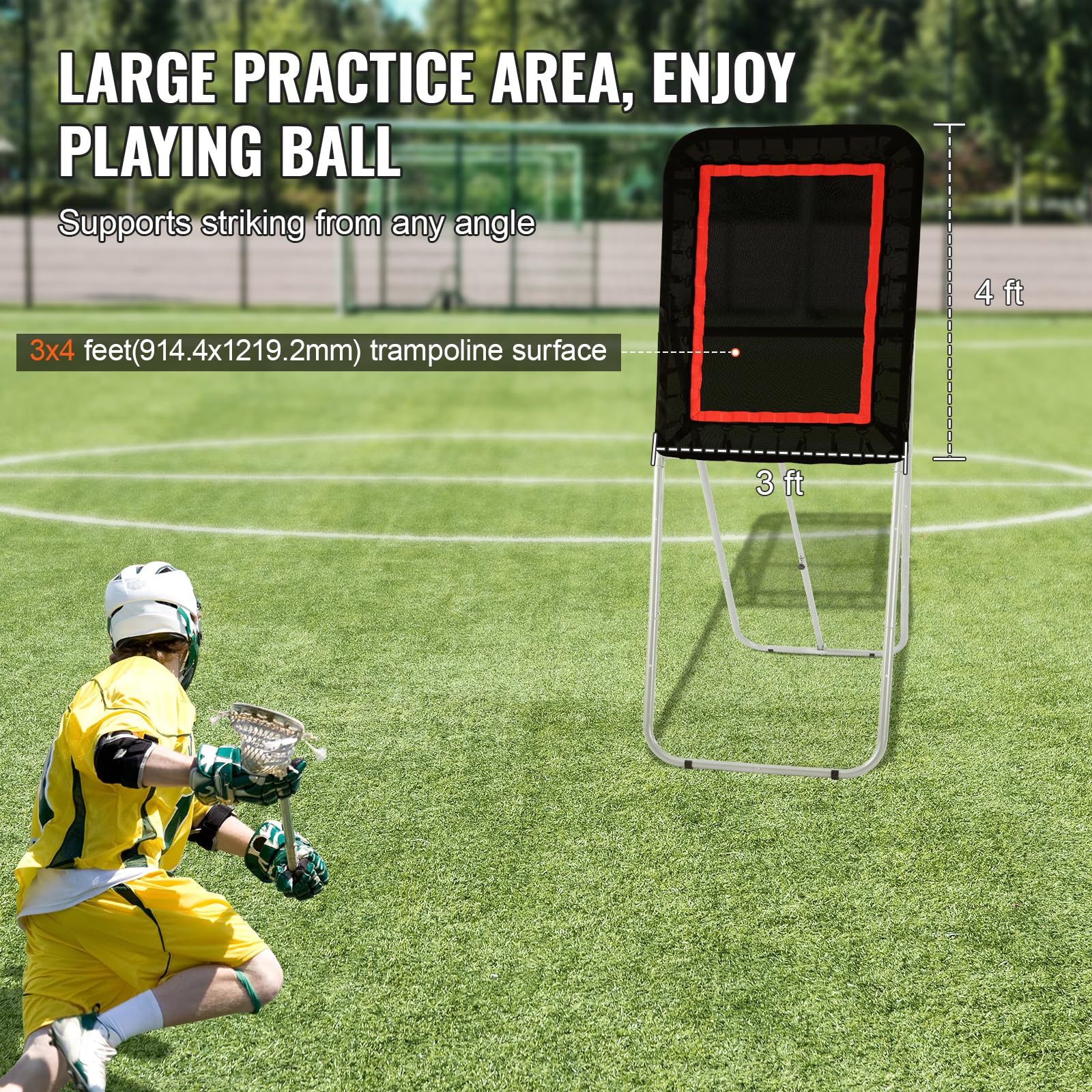 Foto 4 pulgar | Bota De Voleibol Plegable Lacrosse Rebounder Vevor De 3 X 4 Pies - Venta Internacional.