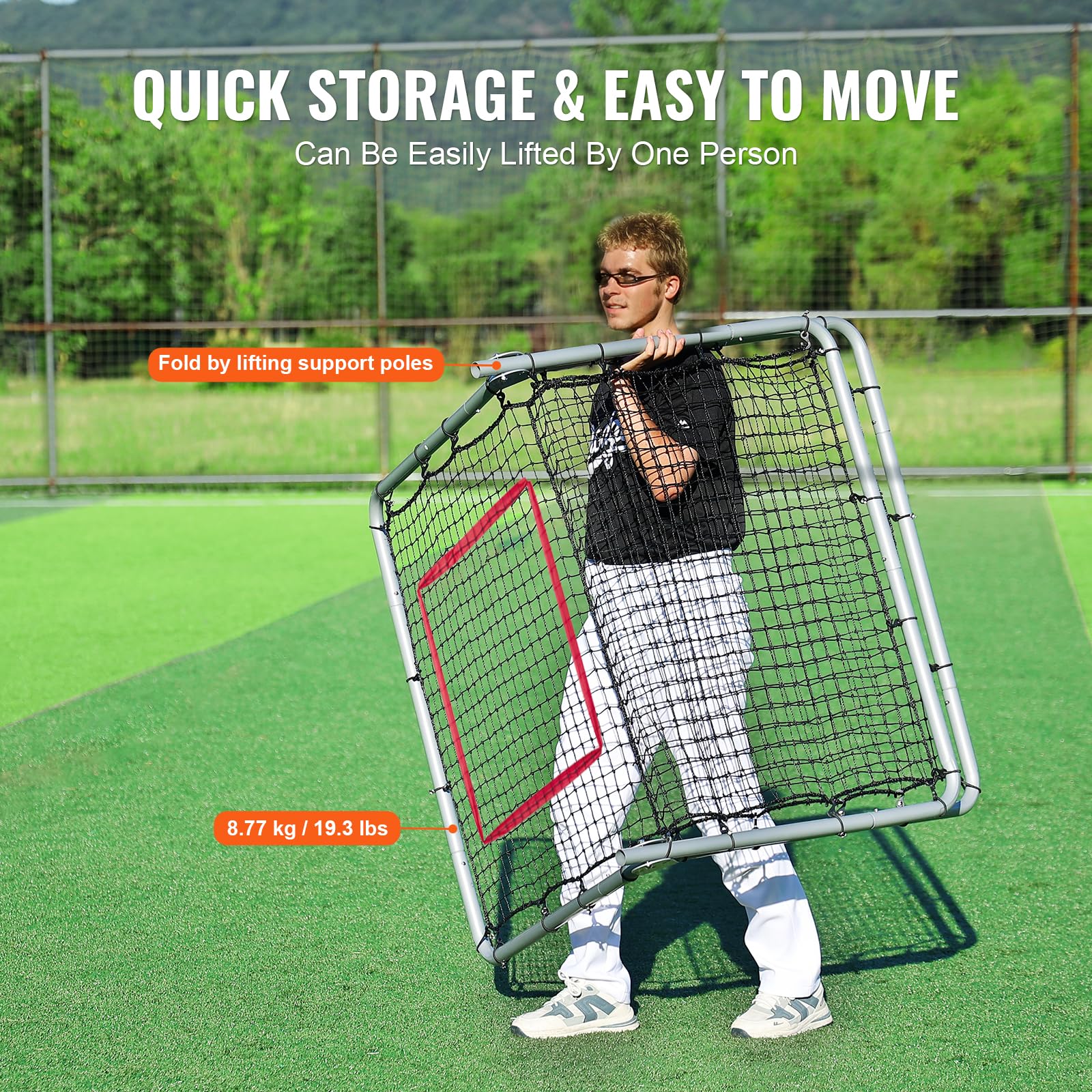 Foto 7 pulgar | Rebounder Net Vevor Béisbol/softbol 1,1 X 1,8 M Con 5 Ángulos - Venta Internacional.