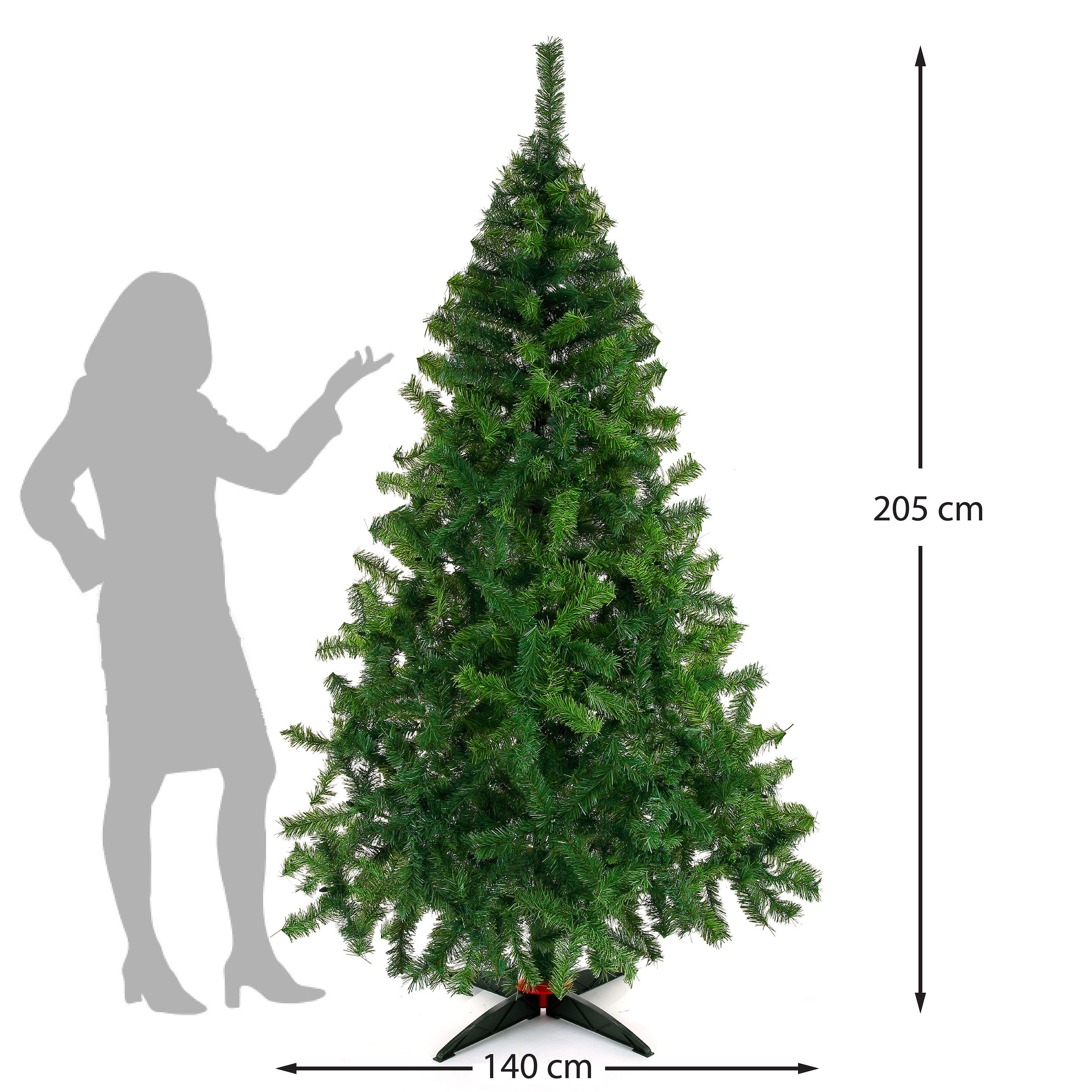 Foto 4 pulgar | Árbol de Navidad Pino Monarca de Lujo Verde No.6.5 de 205 cm