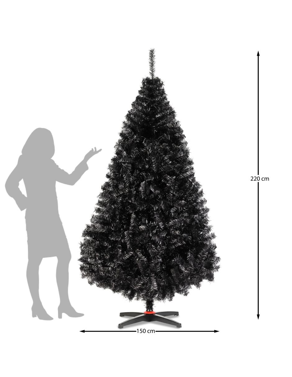 Foto 4 pulgar | Árbol de Navidad Pino Monarca de Lujo Negro No.7 de 220 cm