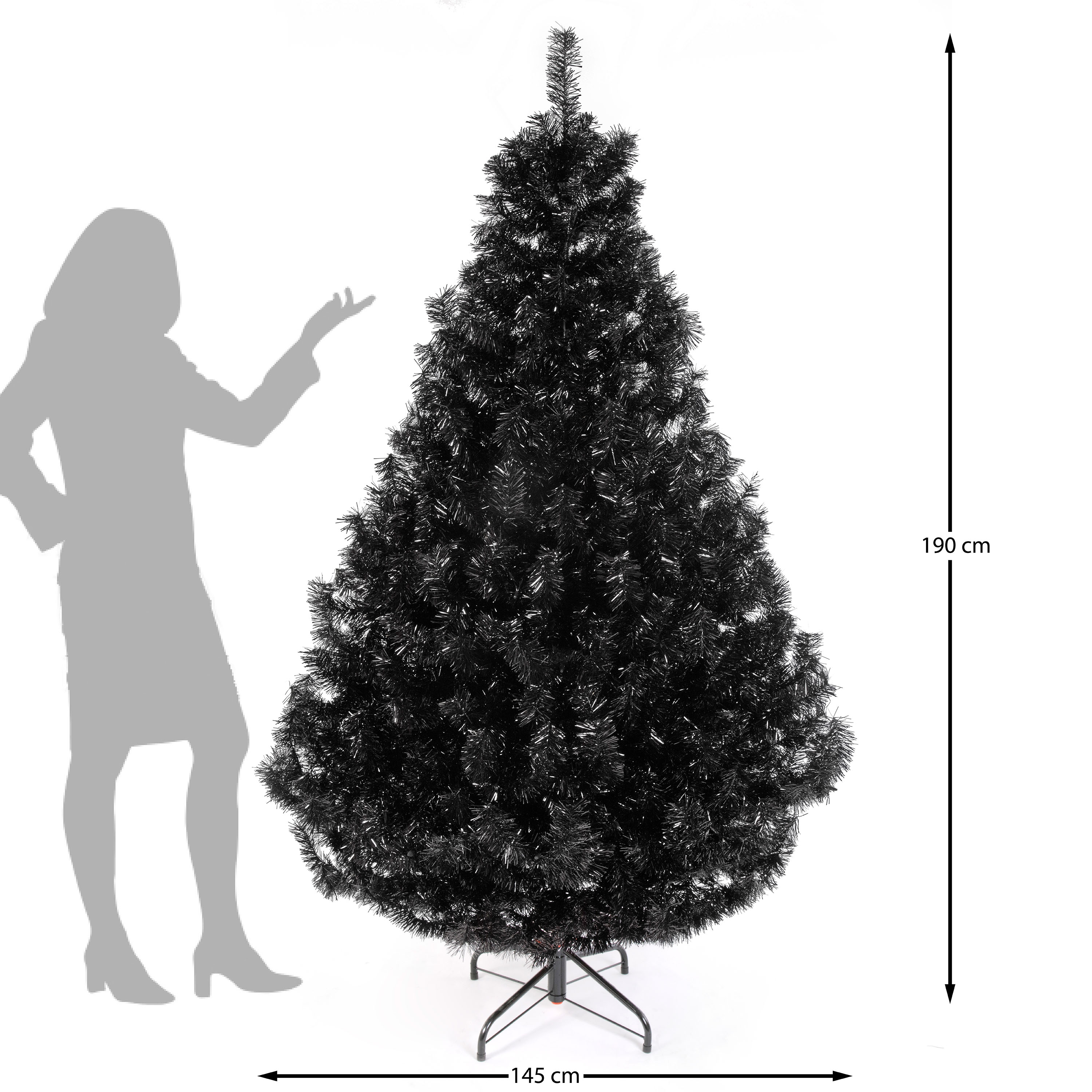 Foto 4 pulgar | Árbol de Navidad Naviplastic Pino Sierra color Negro No.6 190 cm