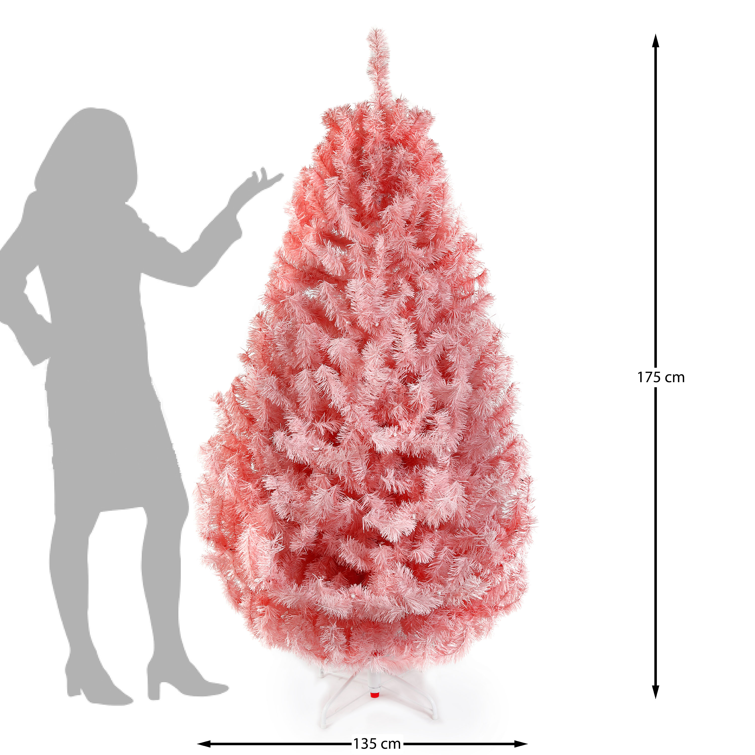 Foto 4 pulgar | Árbol de Navidad Naviplastic Pino Sierra color Rosa No. 5.5 175 cm