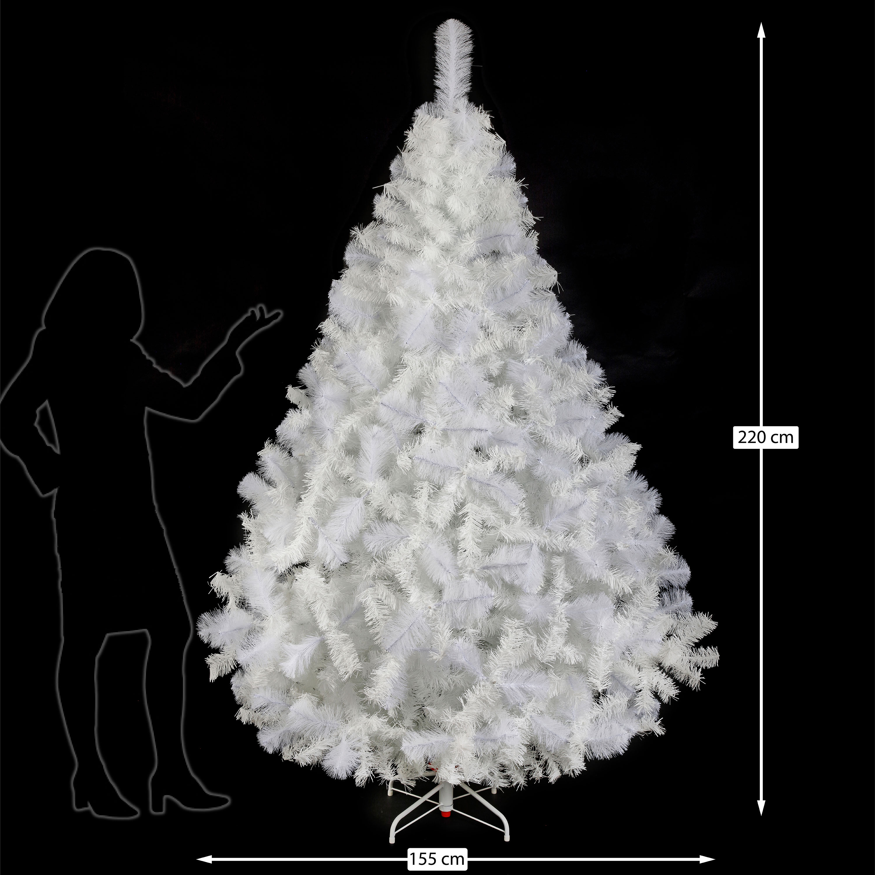 Foto 4 pulgar | Arbol Navidad Naviplastic Pino California Blanco No. 7 220 cm