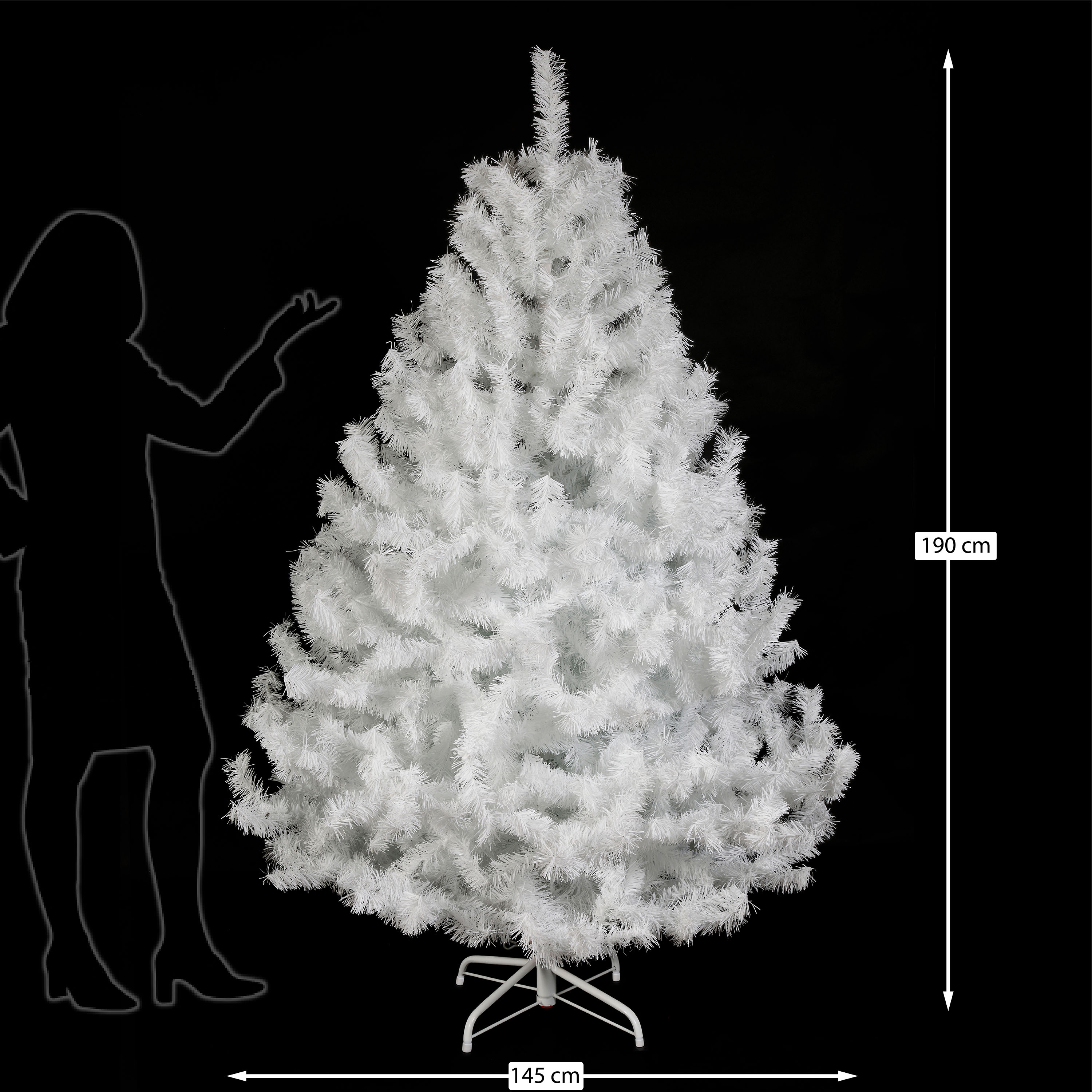 Foto 4 pulgar | Árbol de Navidad Naviplastic Pino Sierra color Blanco No.6 190 cm