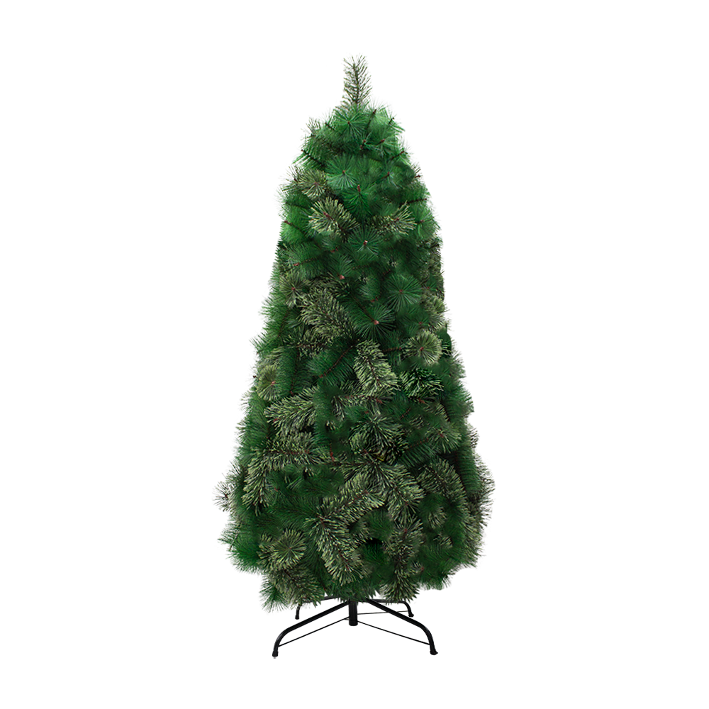 Árbol Navideño Ramas Montables Jaspeado Importadora La Merced Altura 1.50 M Artificial Plástico Resistente Verde