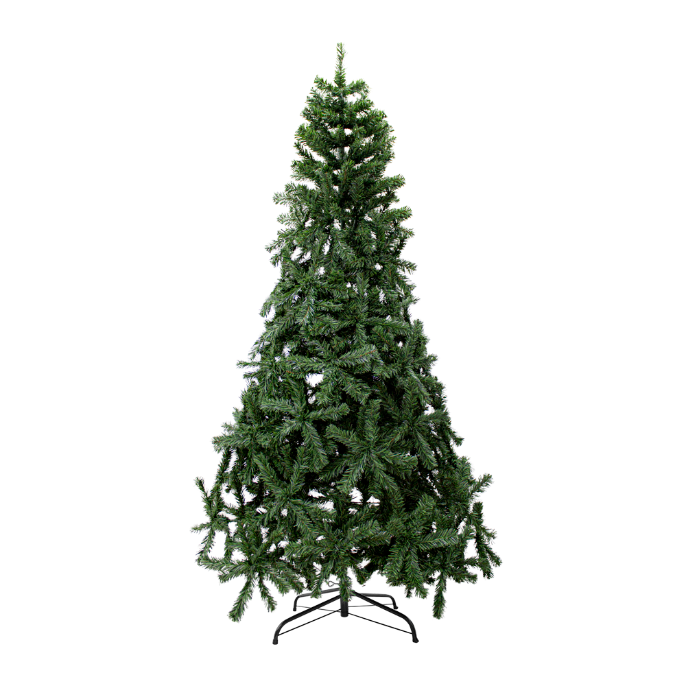 Árbol De Navidad Pino Clásico Ramas Lisas Montables Plástico Resistente 2.10 M