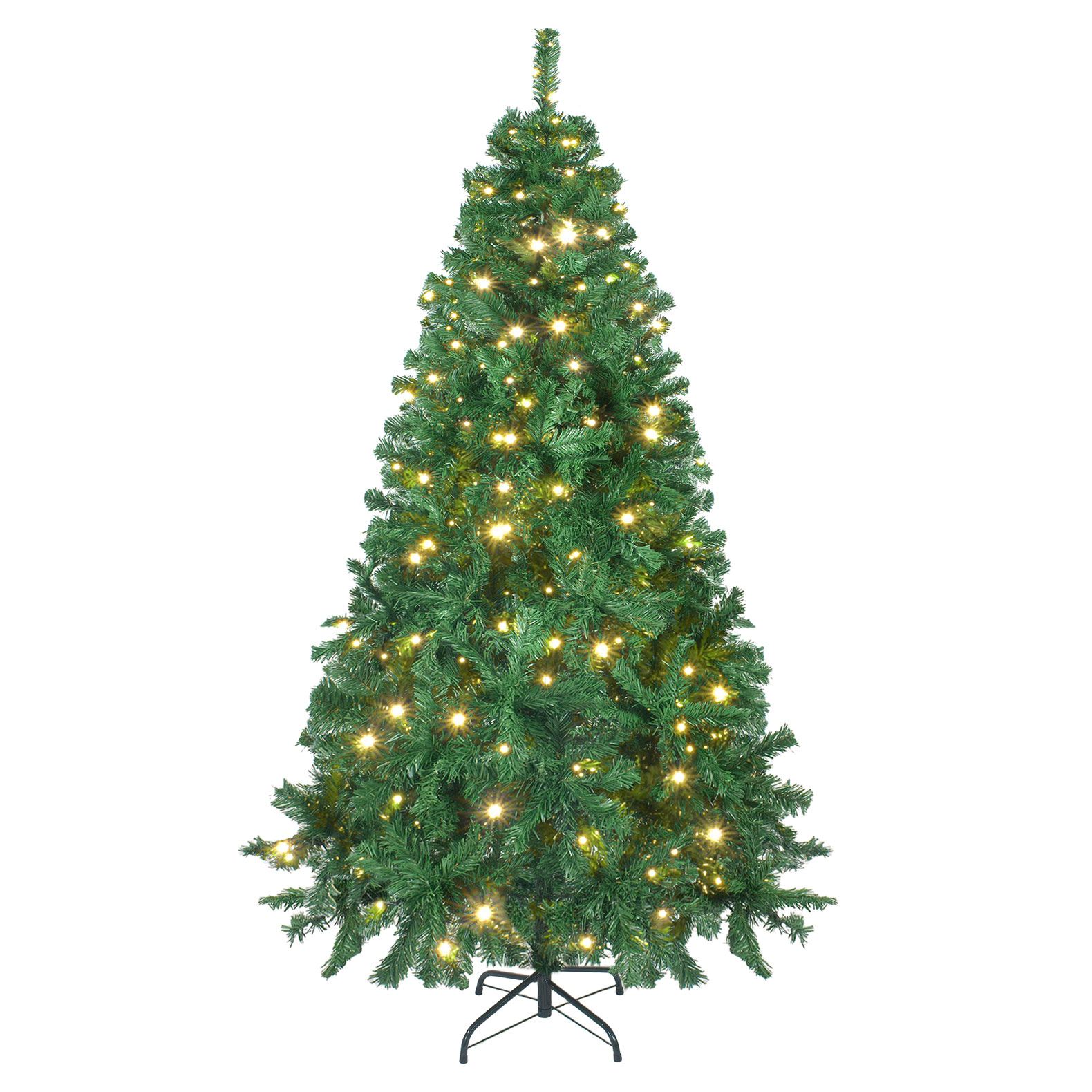 Árbol Navidad Jardimex Verde 190 Cm Frondoso 736 Ramas Luces Led