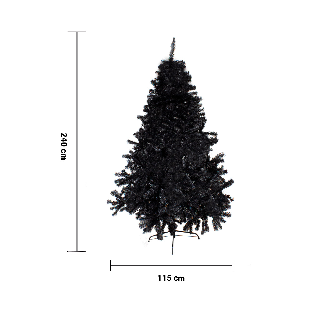 Foto 4 pulgar | Árbol de Navidad Pino Ramas Montables color Negro Altura 2.40 M Importadora La Merced Artificial Plástico Resistente