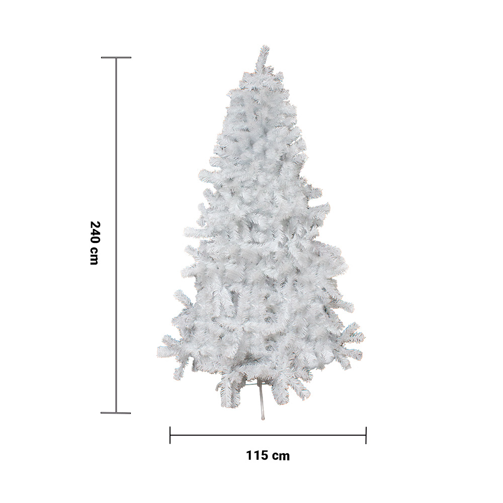 Foto 4 pulgar | Árbol de Navidad Pino color Blanco Importadora La Merced 2.10 Artificial Plástico Resistente