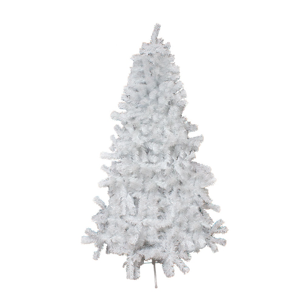 Árbol Navideño Pino Ramas Montables color Blanco Brillantes Importadora La Merced Altura 1.80 M Artificial Plás $1,329