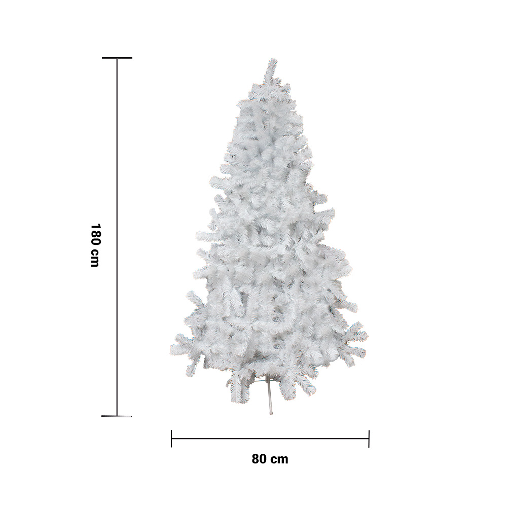 Foto 4 pulgar | Árbol Navideño Pino Ramas Montables color Blanco Brillantes Importadora La Merced Altura 1.80 M Artificial Plás