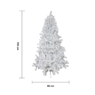 Foto 3 | Árbol Navideño Pino Ramas Montables color Blanco Brillantes Importadora La Merced Altura 1.80 M Artificial Plás