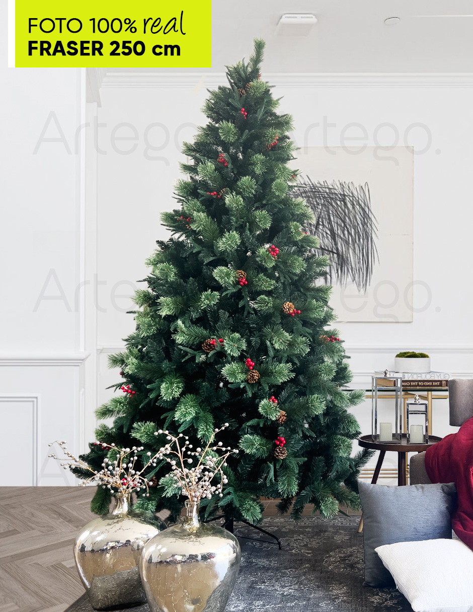 Foto 3 pulgar | Arbol De Navidad 250cm Premium Artego Fraser Fir 3 Tipos De Ramas