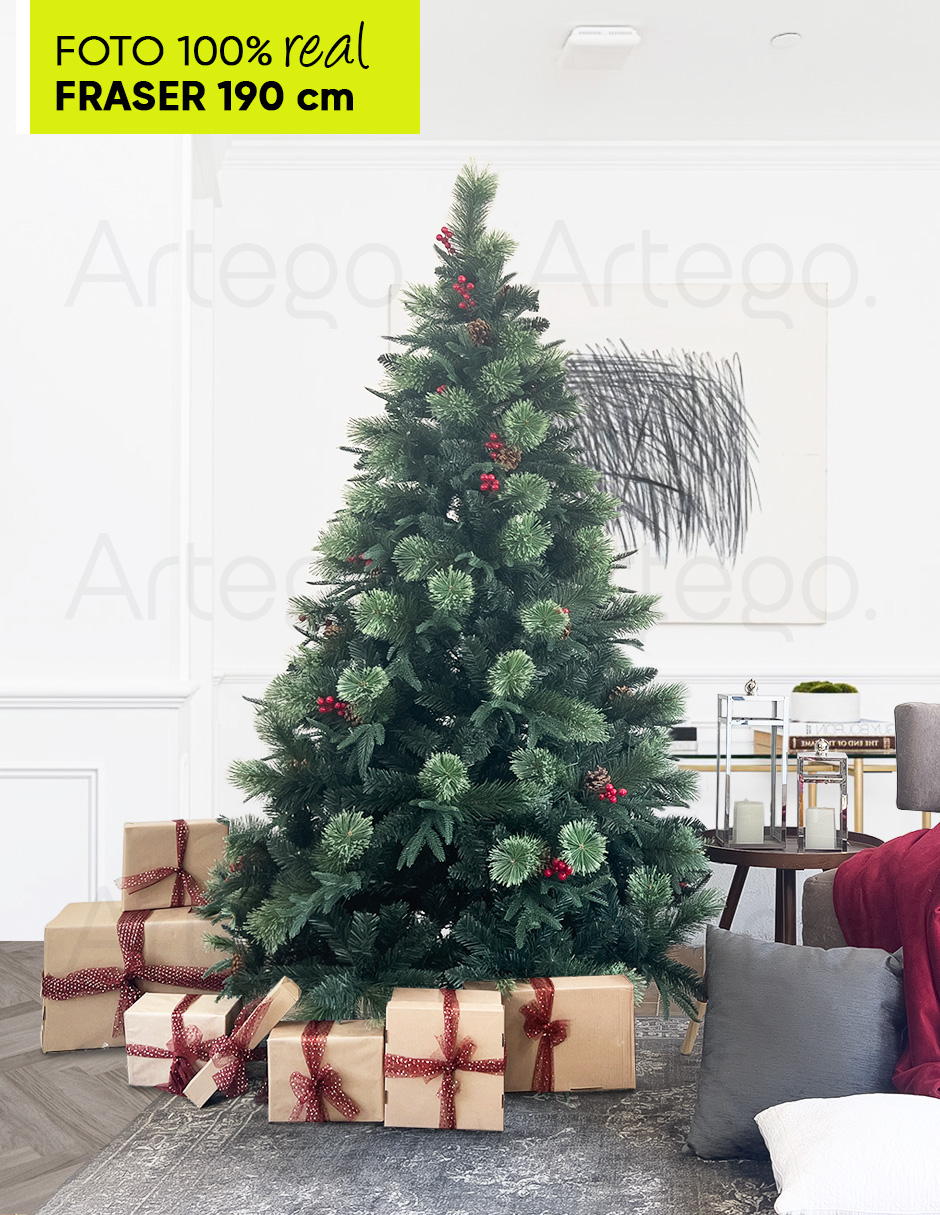 Foto 3 pulgar | Arbol De Navidad 190cm Premium Artego Fraser Fir 3 Tipos De Ramas