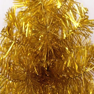 Foto 3 | Árbol de Navidad Mini Dorado 60 cm con Base Plástica Decoración Navideña de Escritorio