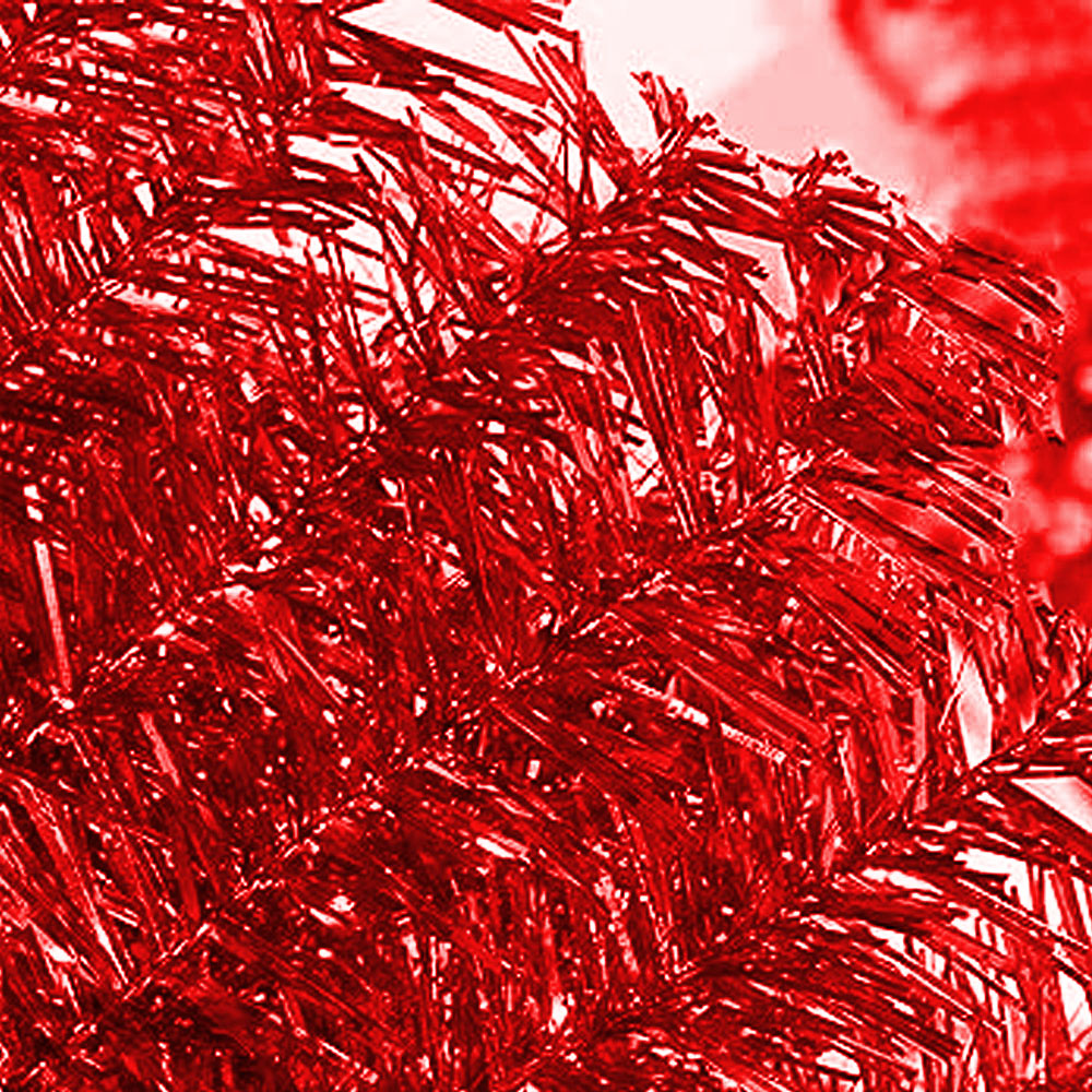 Foto 4 pulgar | Árbol de Navidad Mini Rojo 60 cm con Base Plástica Decoración Navideña de Escritorio