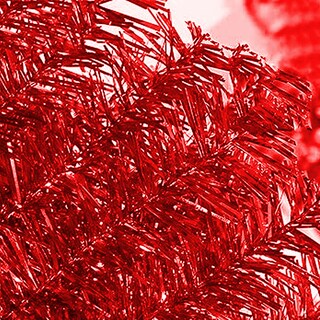 Foto 3 | Árbol de Navidad Mini Rojo 60 cm con Base Plástica Decoración Navideña de Escritorio
