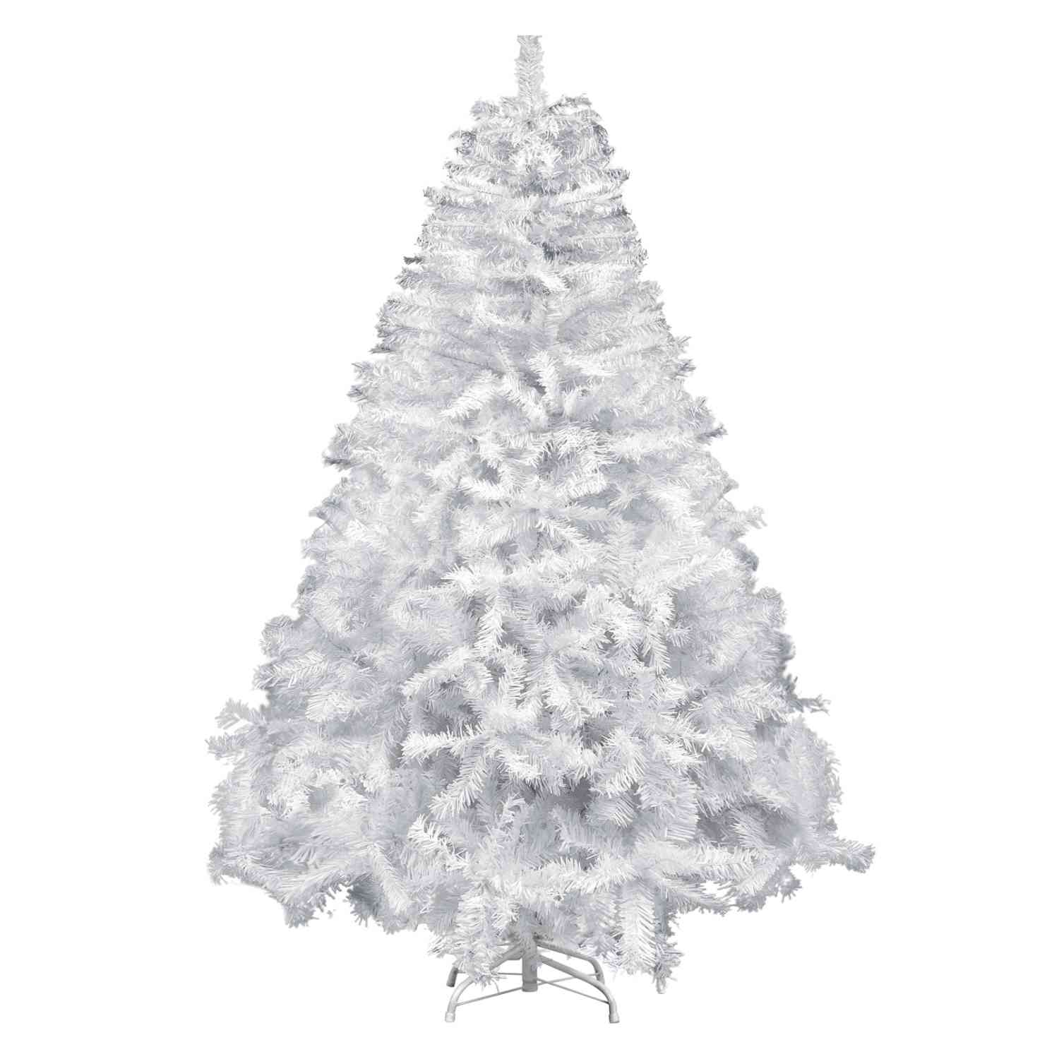 Árbol Navidad 1.90m Artificial Blanco Quebec Tupido Frondoso