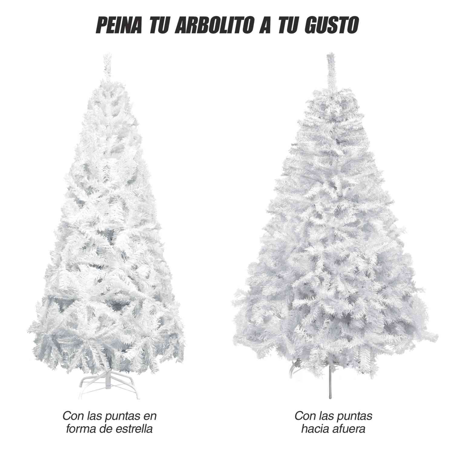 Foto 3 pulgar | Árbol Navidad 1.90m Artificial Blanco Quebec Tupido Frondoso