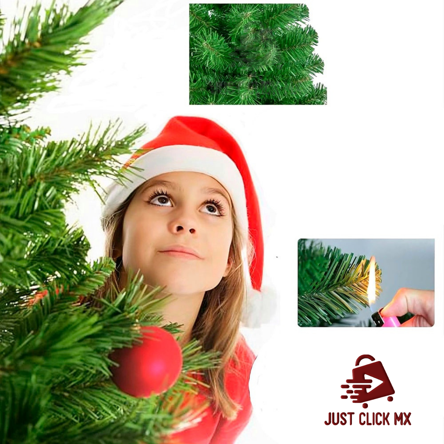 Foto 5 pulgar | Árbol de Navidad JustClick MX Verde 160 cm Frondoso 400 Ramas