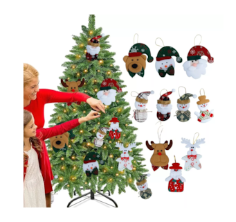 Foto 2 | Muñecos Navideños Colgantes para Árbol Belug Multicolor 10 Piezas